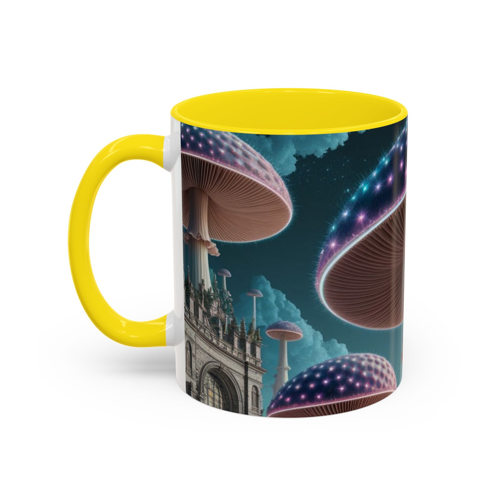 Mug: Mystical Glow Mushroom Coffee Mug — Psychedelic Fantasy Accent Mug