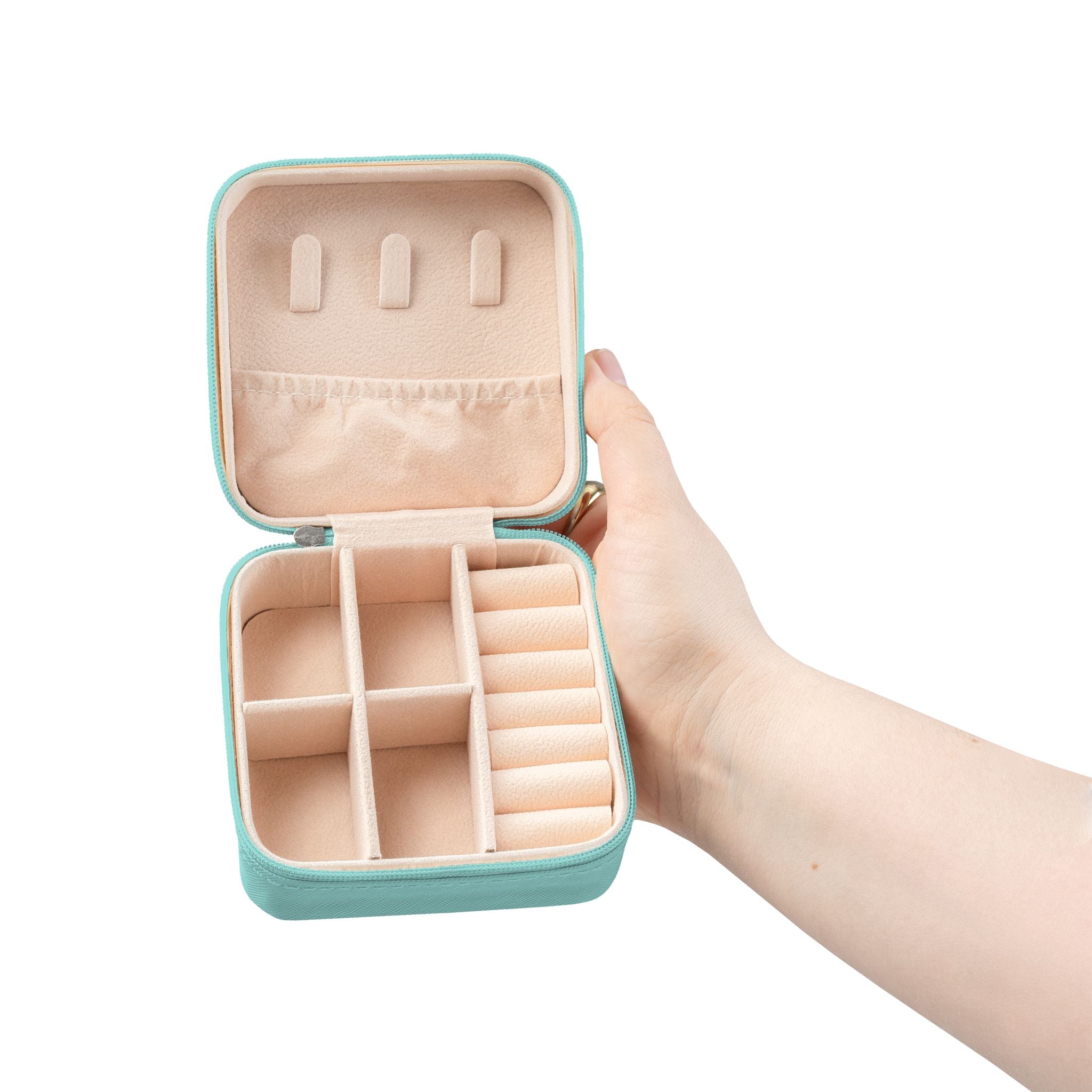 Mushroom Garden Jewelry Travel Case – Compact Velvet-Lined Organizer