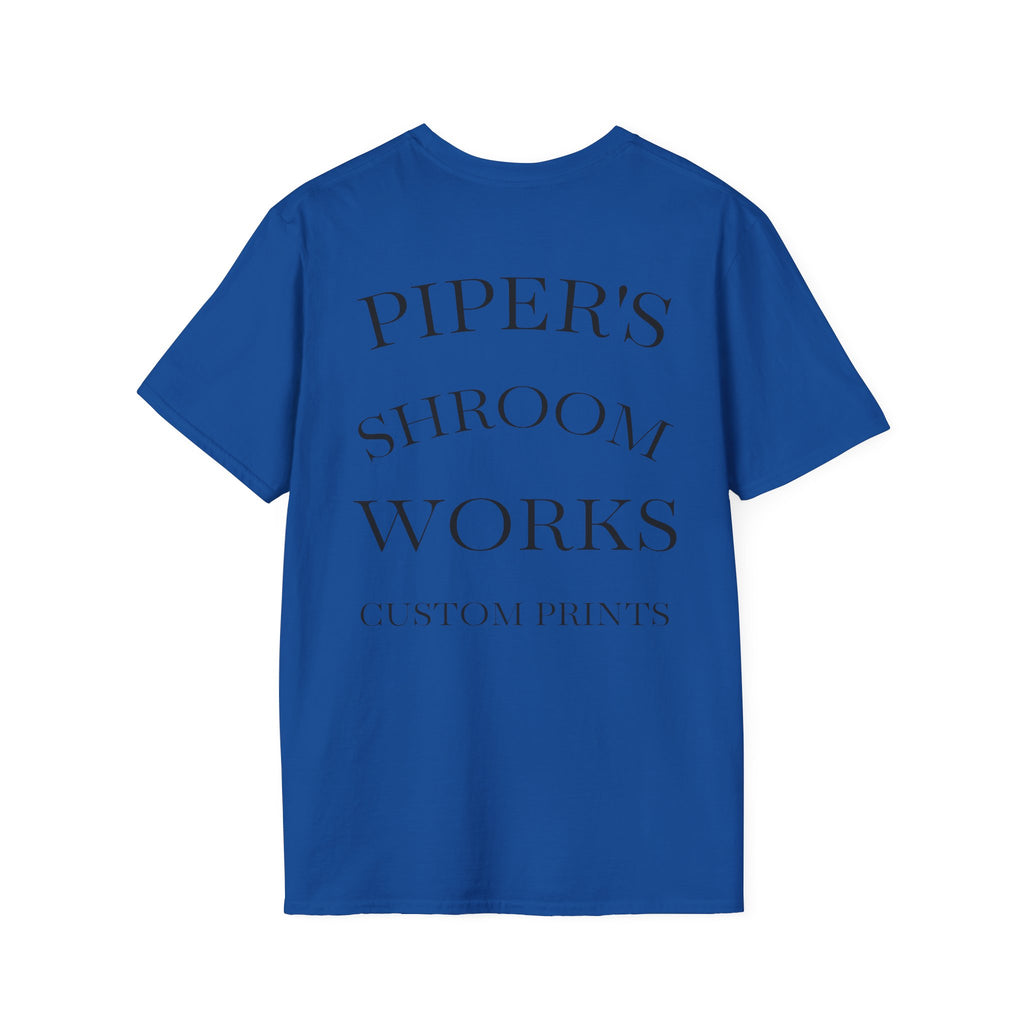 Piper's Shroom Works T-Shirt — Rainbow Drip Mushroom Graphic Tee