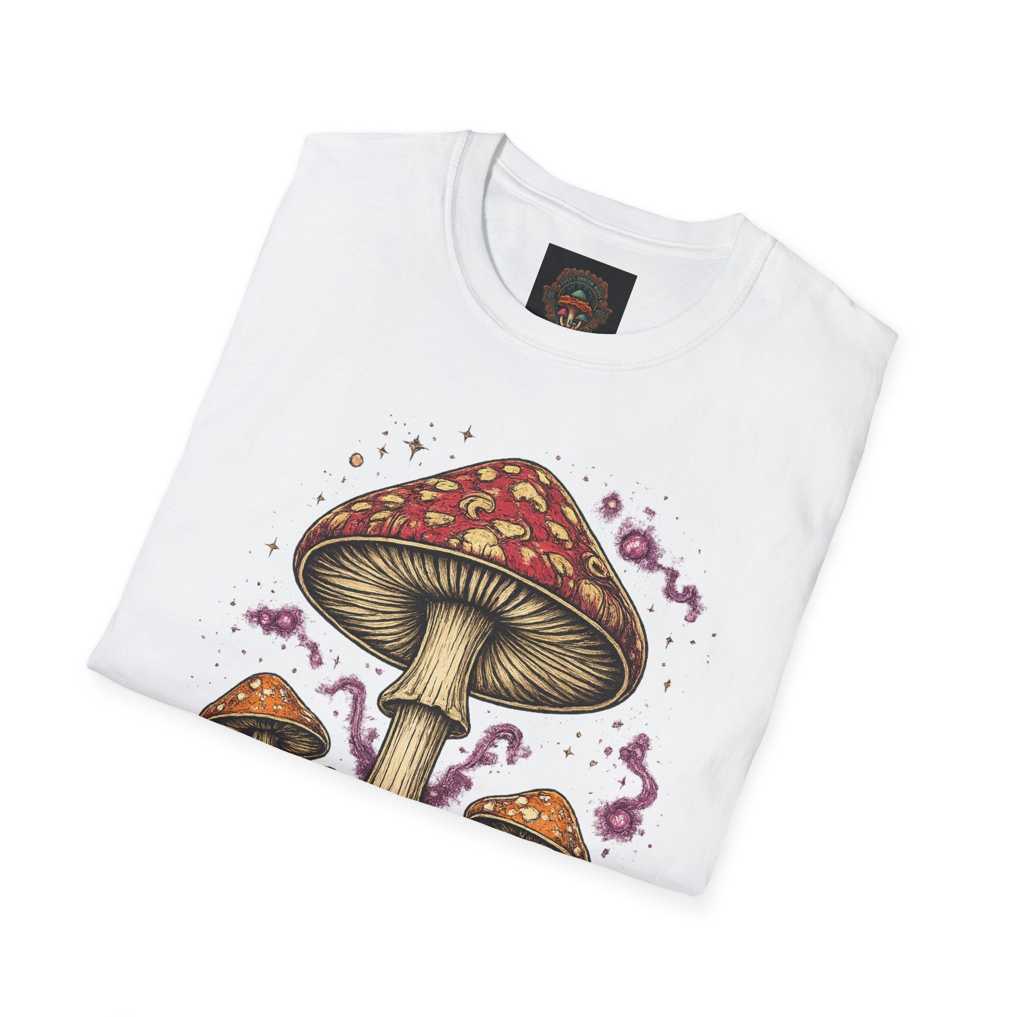 City: Portland Mushroom Magic T-Shirt — Vintage Red Toadstool Illustration
