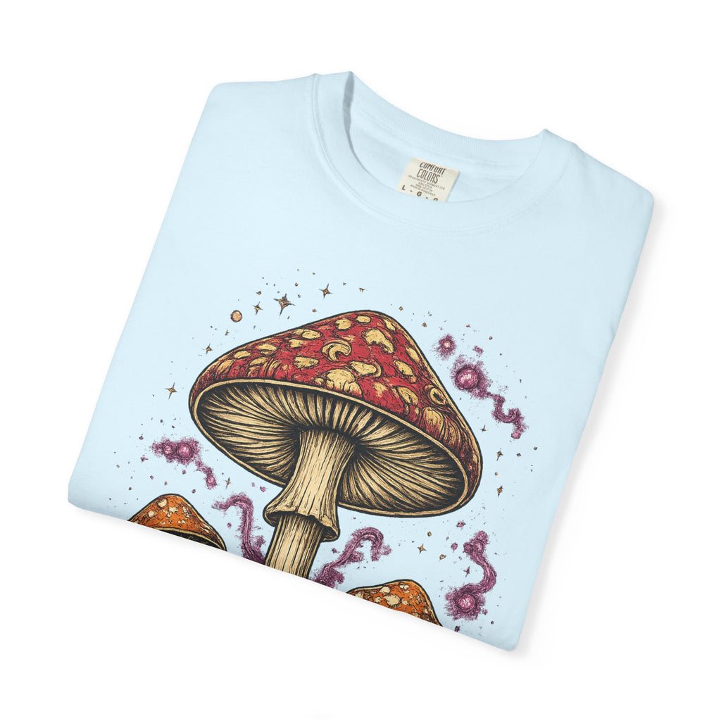 City: Portland Mushroom Graphic T-Shirt — Vintage Forest Amanita Design