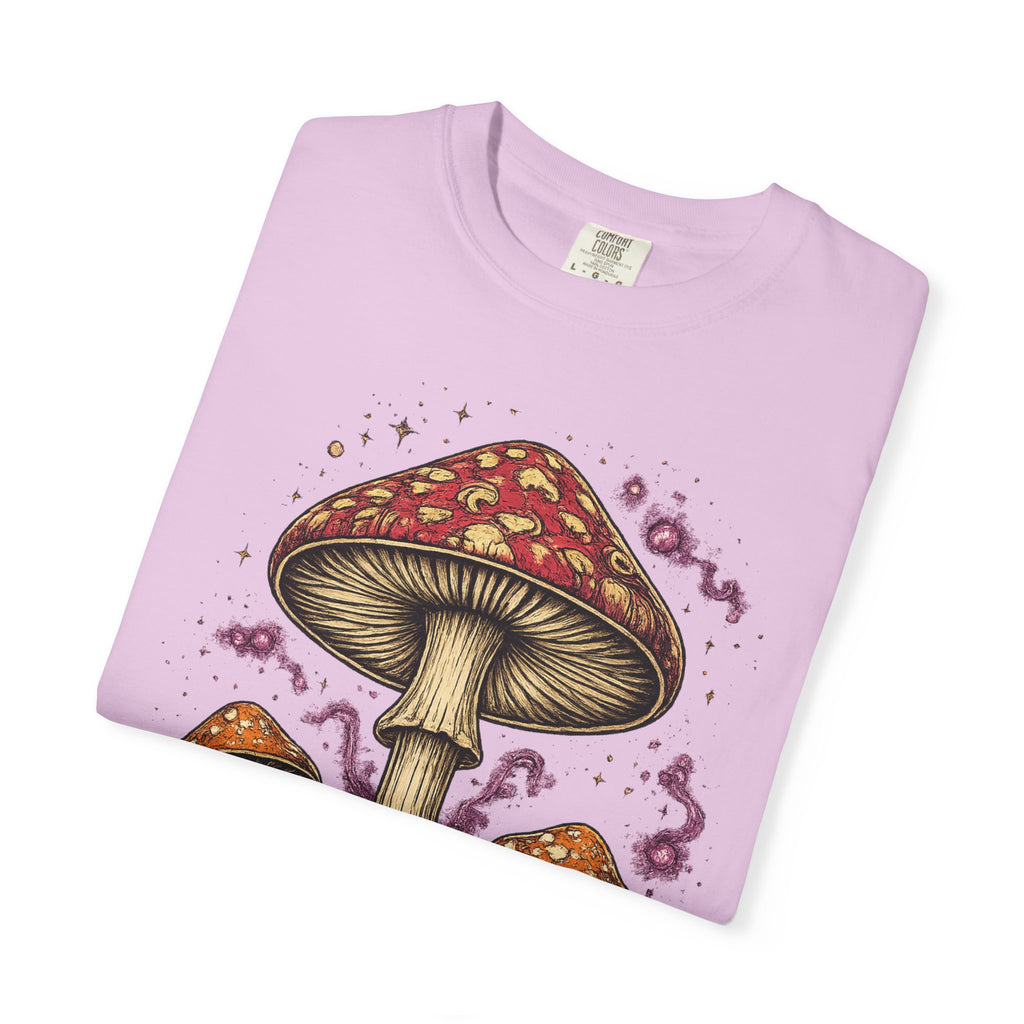 City: Portland Mushroom Graphic T-Shirt — Vintage Forest Amanita Design
