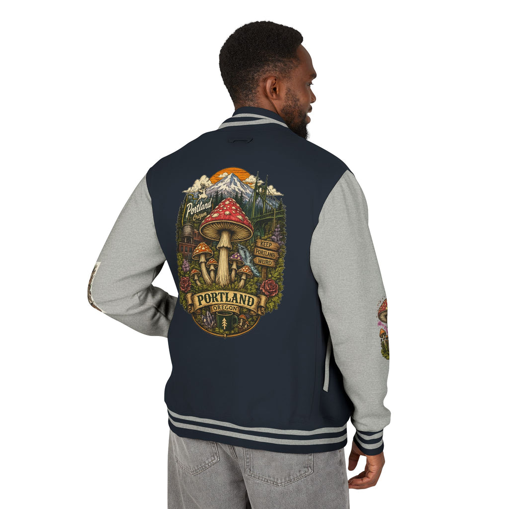 Portland Mushroom Patch Letterman Jacket