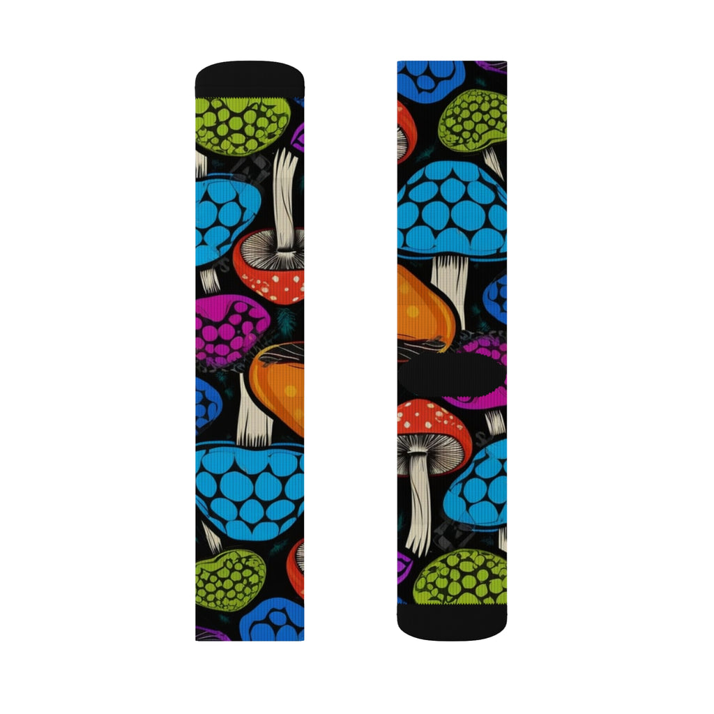 Adéntrate en el estilo Shroom con nuestros calcetines de la pandilla Funky Fungi