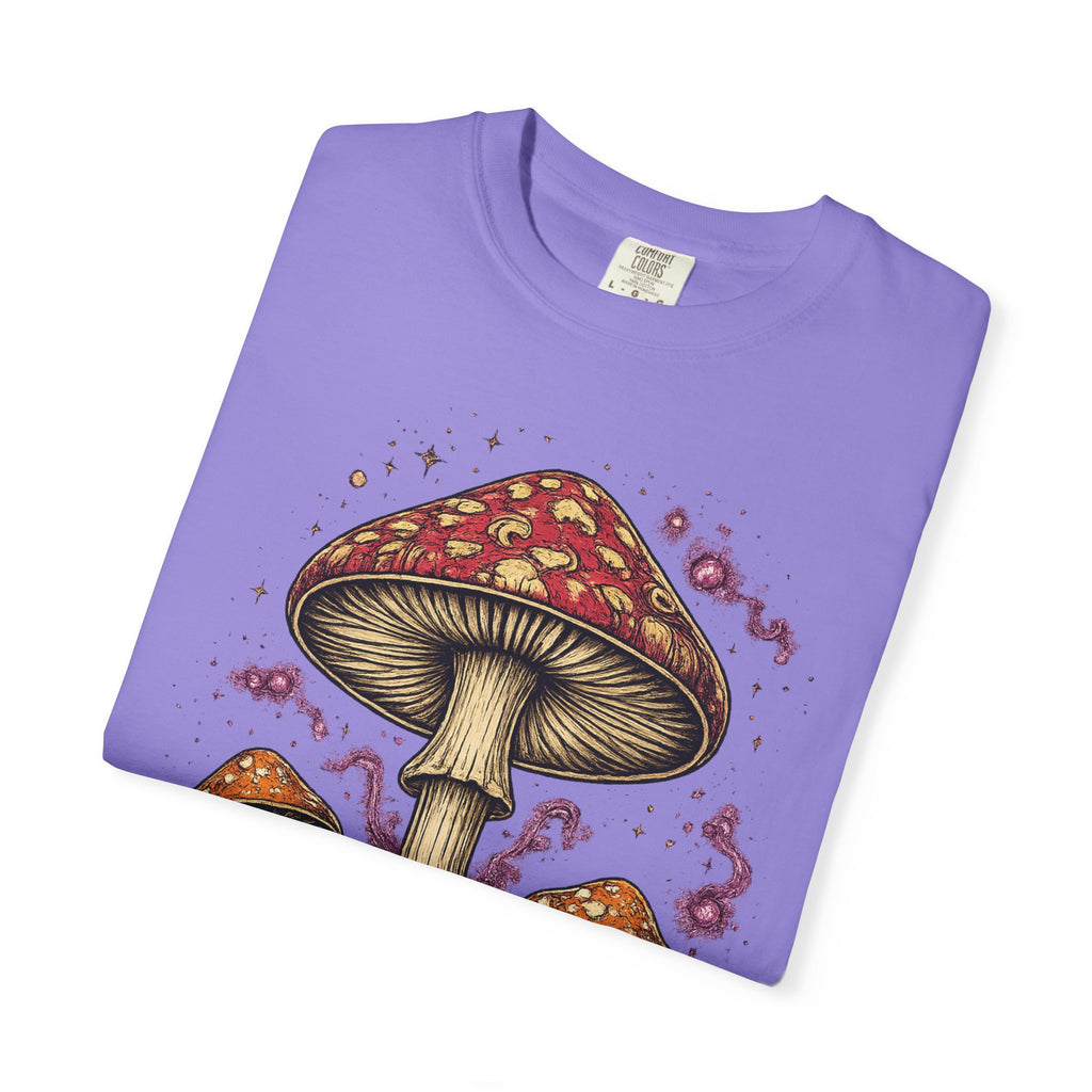 City: Portland Mushroom Graphic T-Shirt — Vintage Forest Amanita Design