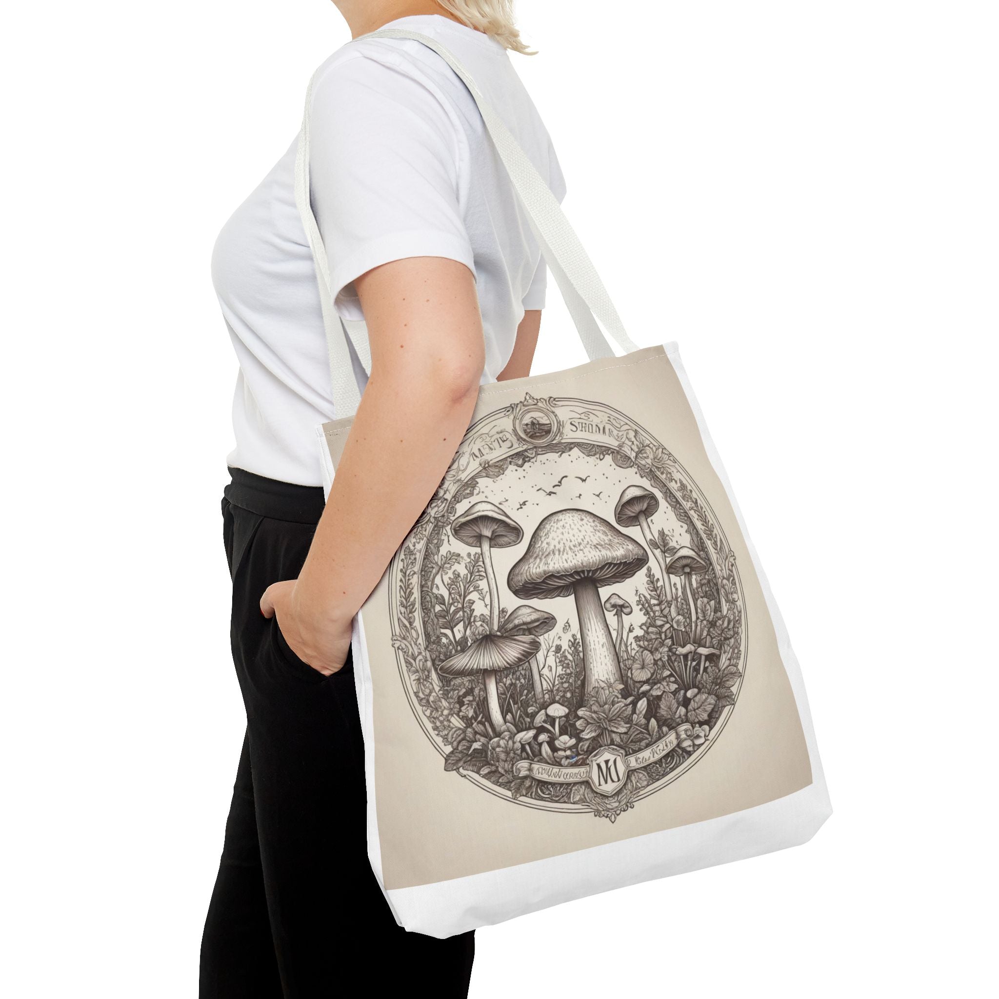 Mystic Shroom Circle Tote Bag – Where Art Nouveau Meets Nature