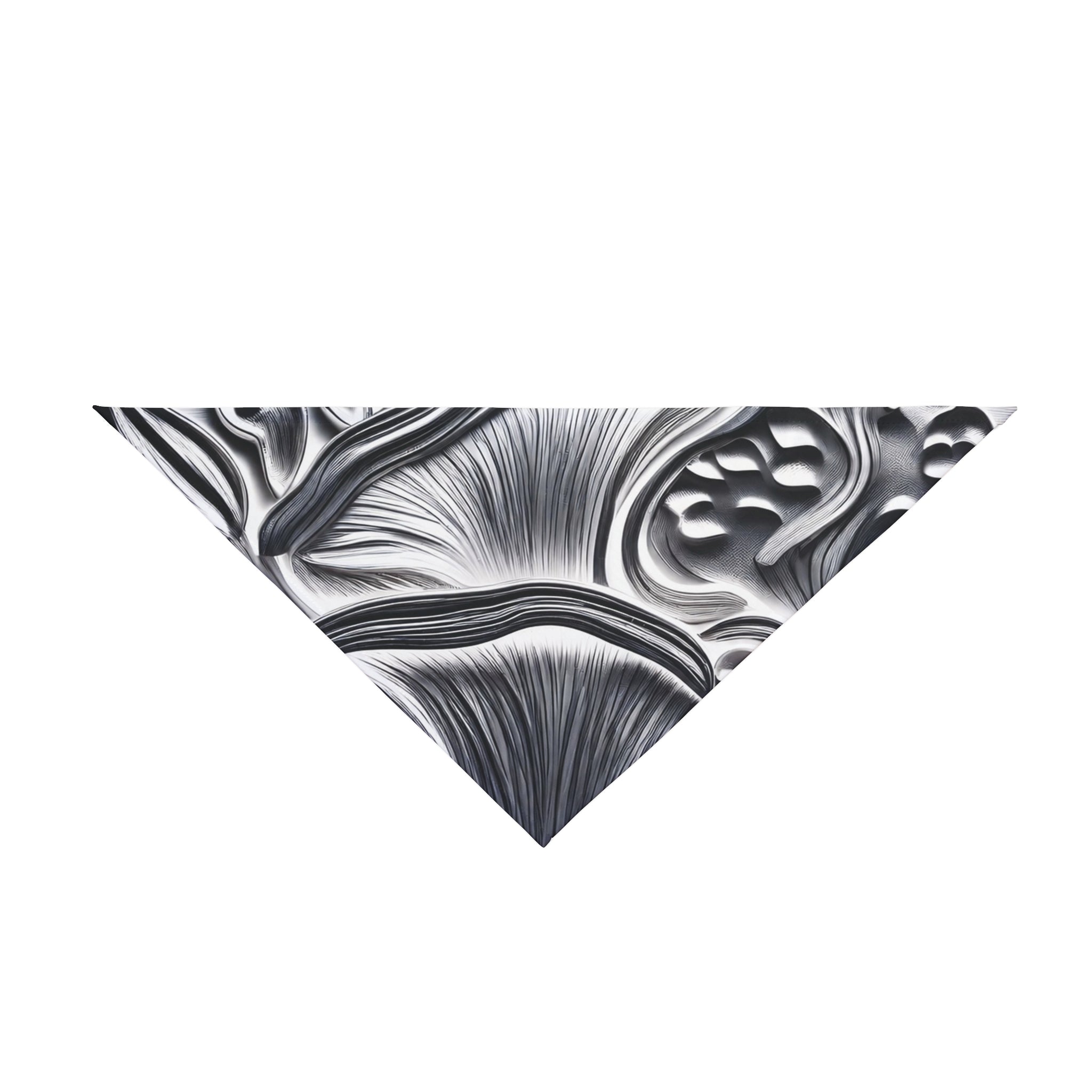 Pet Bandana: Silver Floral Pet Bandana — Metallic Floral Pattern Dog & Cat Accessory