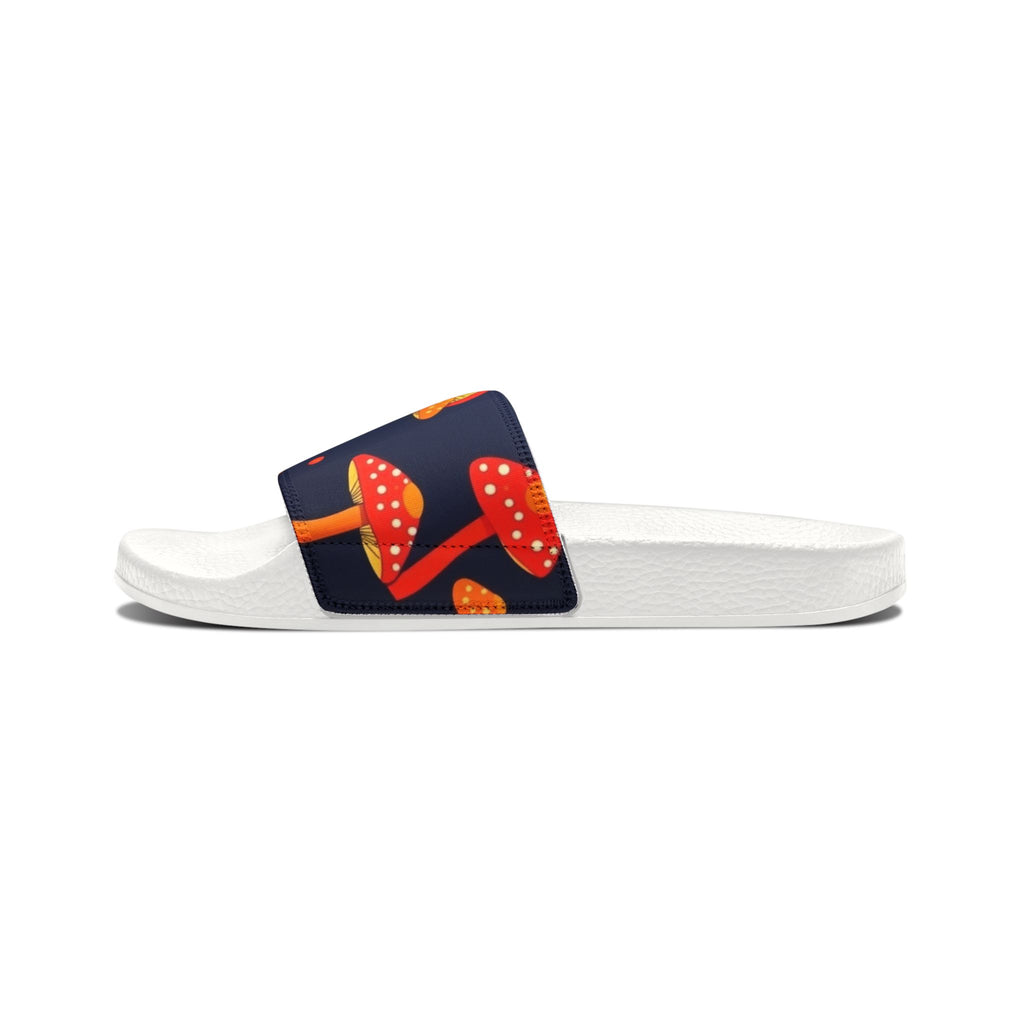 Mushroom Pattern Slide Sandals — Women's Removable-Strap Beach Slides