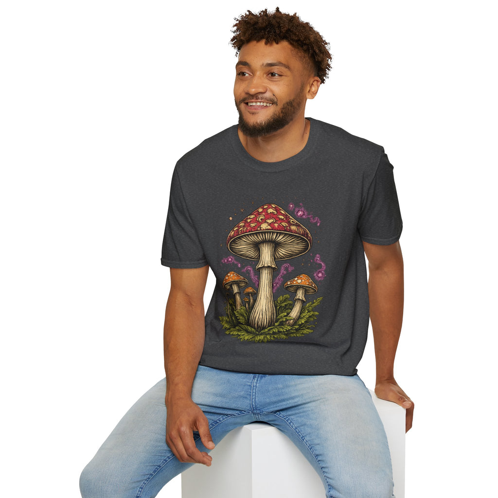 City: Gresham Psychedelic Mushroom Graphic T-Shirt — Red Amanita Illustration