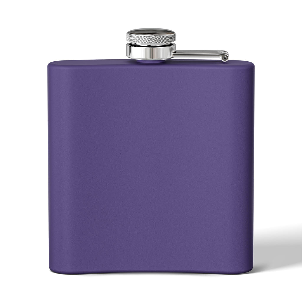 6oz Stainless Steel Flask — Colorful Psychedelic Mushroom Pattern