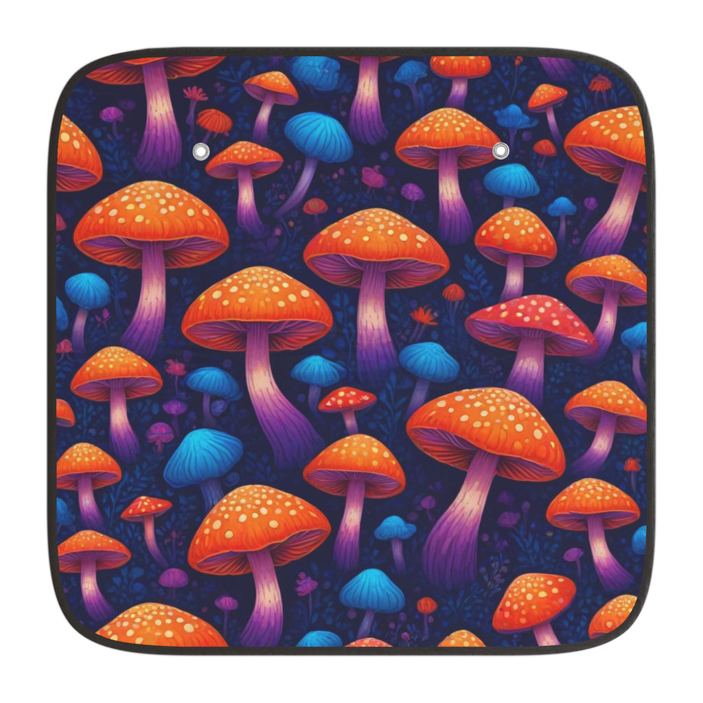 Parasol para coche de hongos psicodélicos — Cubierta colorida para parabrisas con bloqueo UV