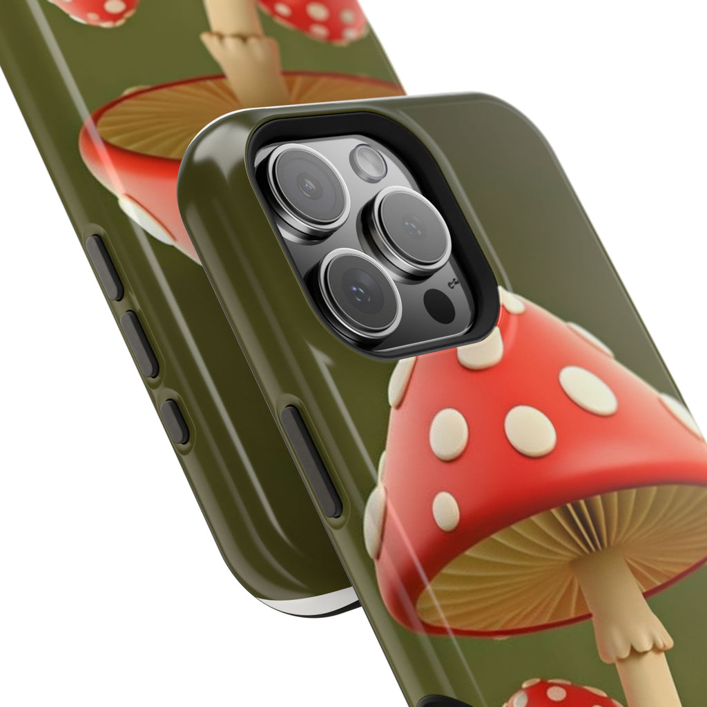 Golden Glow Mushroom Phone Case – Nature Meets Radiance