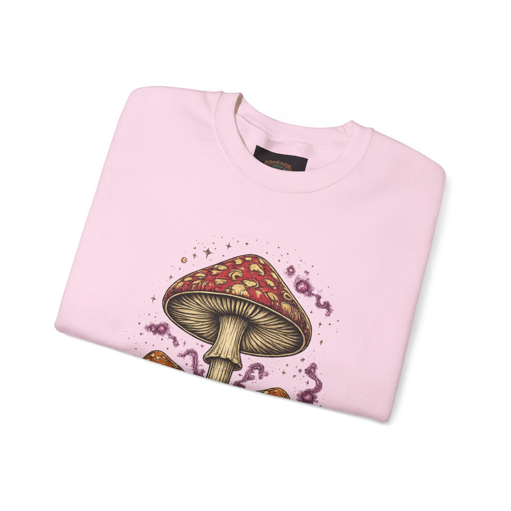 City: Portland Mushroom Crewneck Sweatshirt Vintage Psychedelic Fungi Graphic