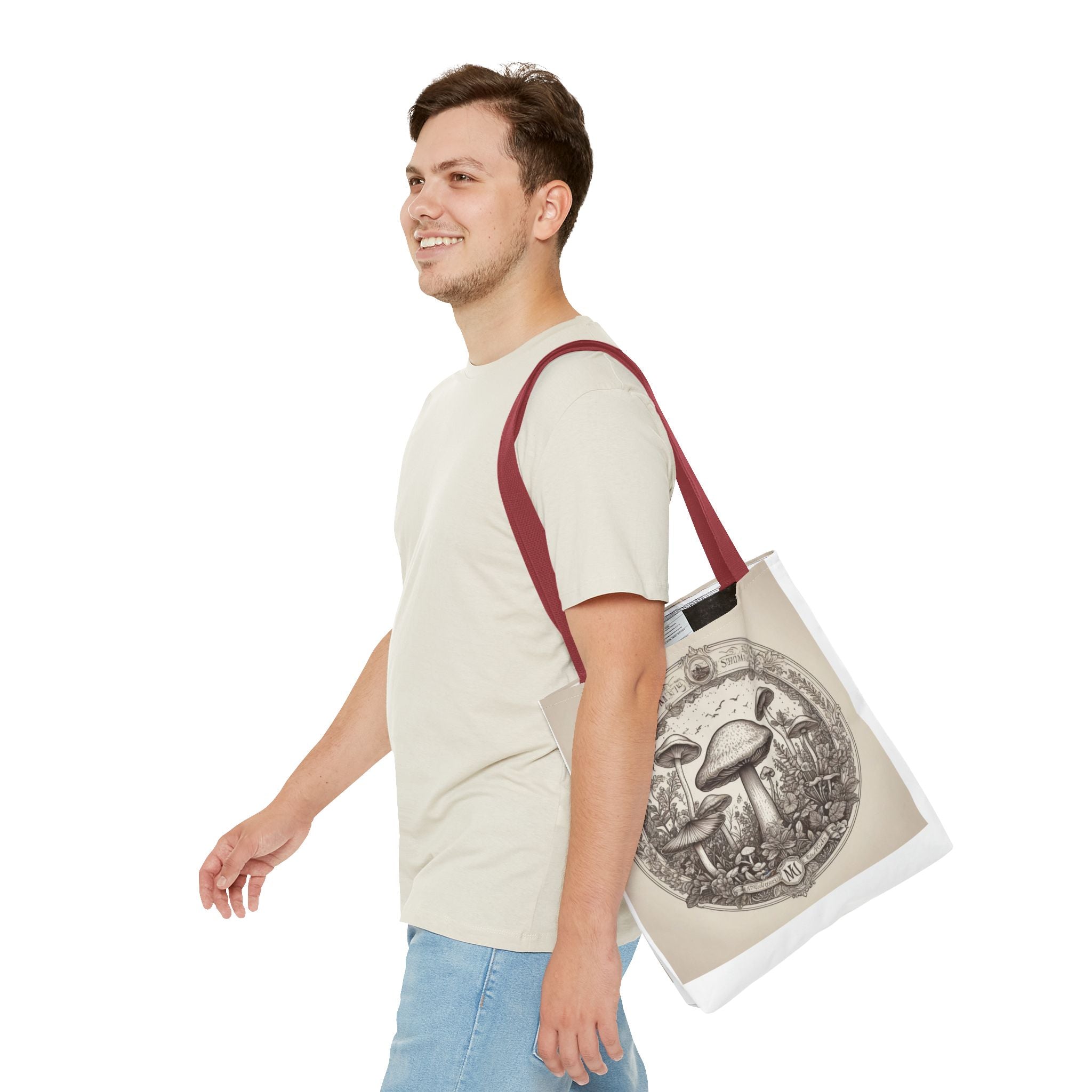 Mystic Shroom Circle Tote Bag – Where Art Nouveau Meets Nature