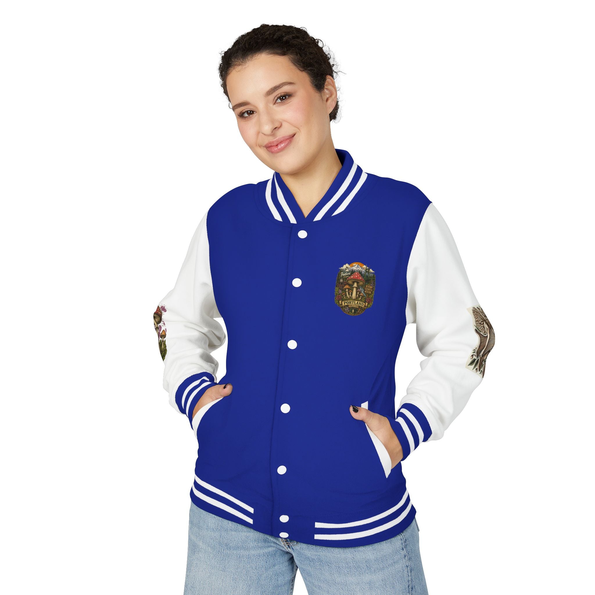 Portland Mushroom Patch Letterman Jacket