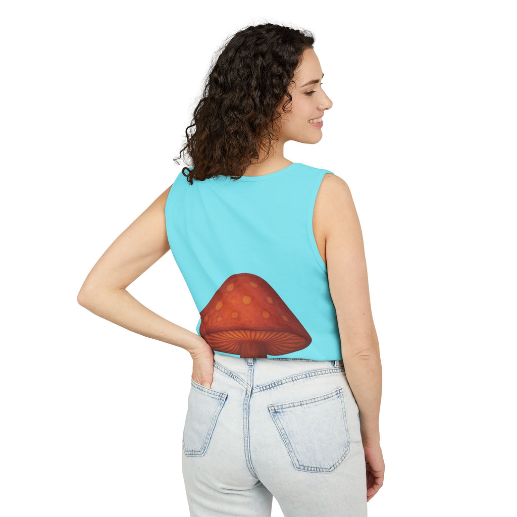 City: Portland Mushroom Tank Top — Vintage Forest Travel Graphic