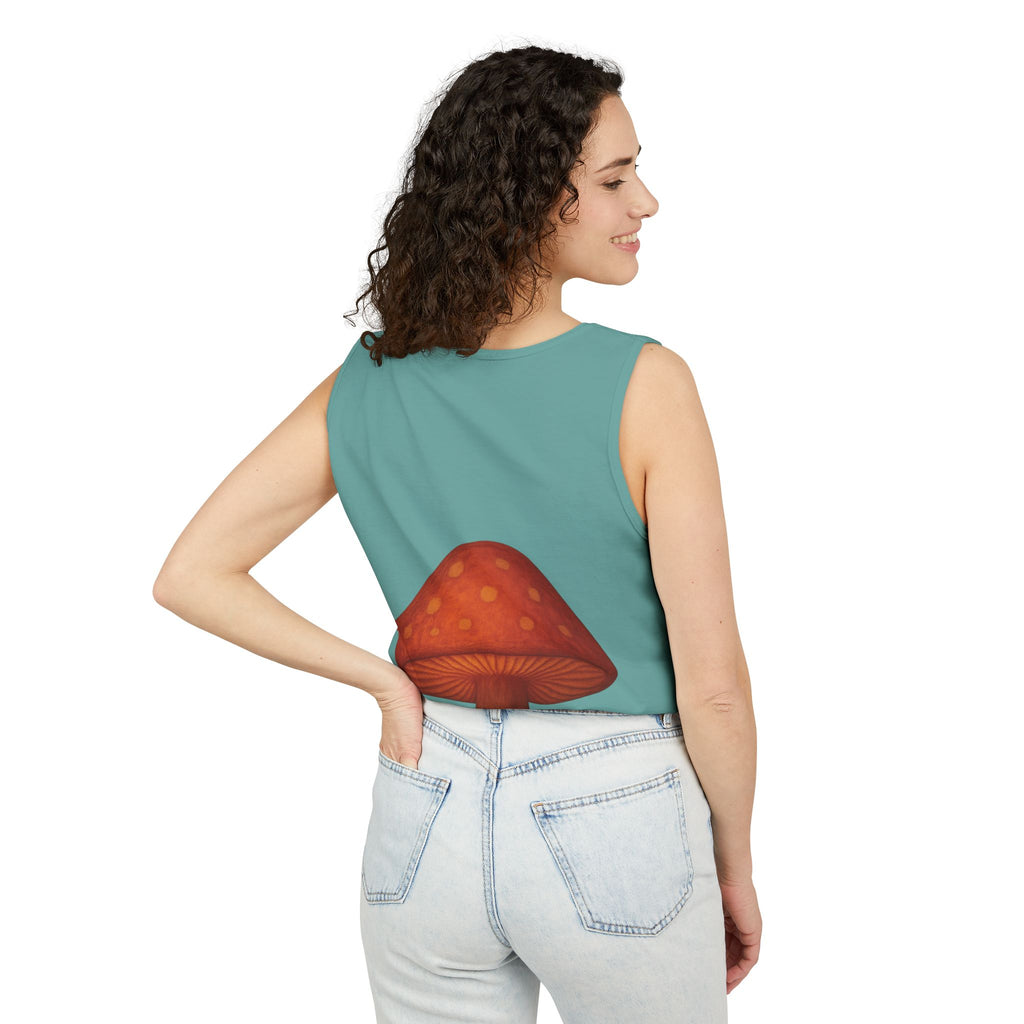 City: Portland Mushroom Tank Top — Vintage Forest Travel Graphic