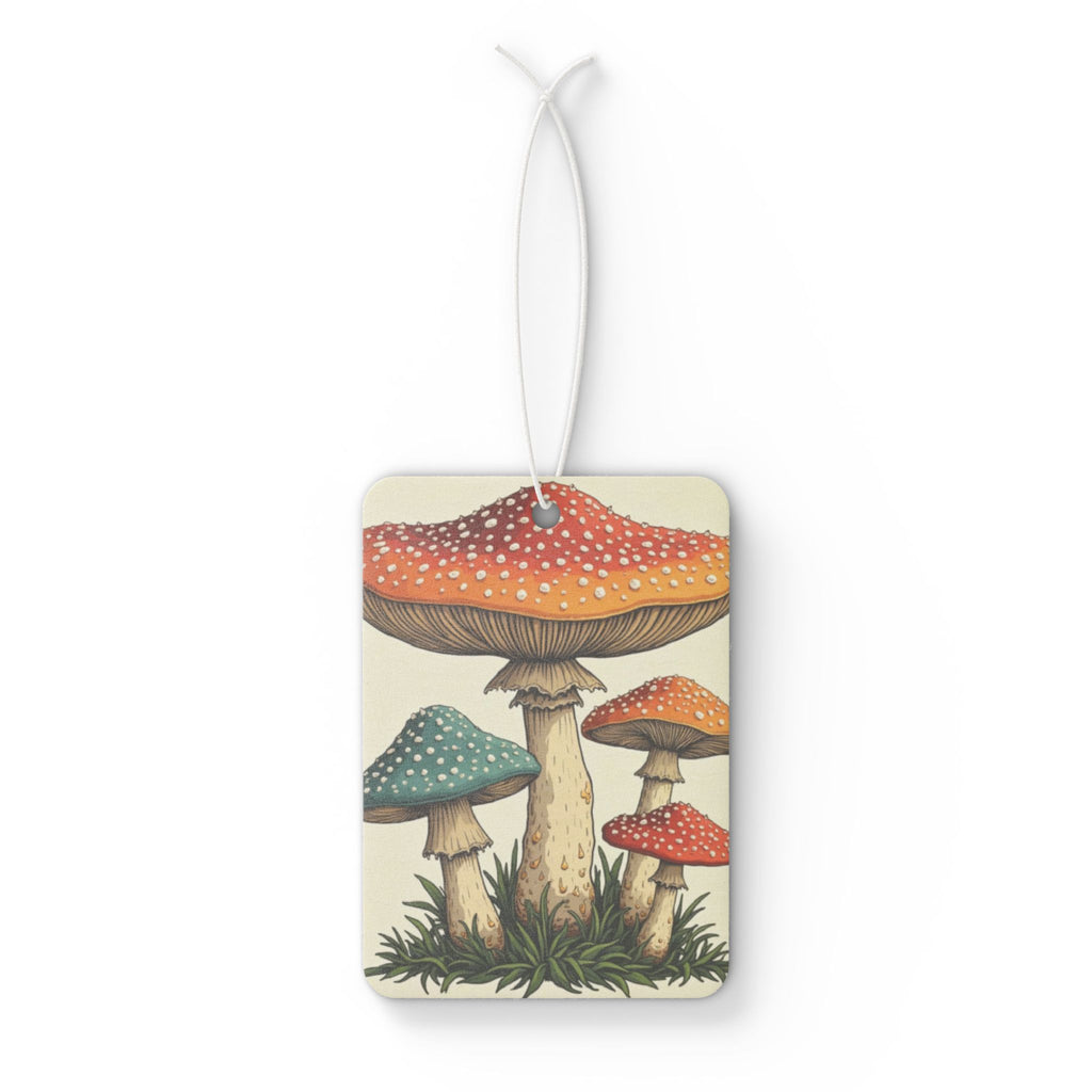 Mushroom Grove Car Air Freshener — Vintage Toadstool Scented Ornament