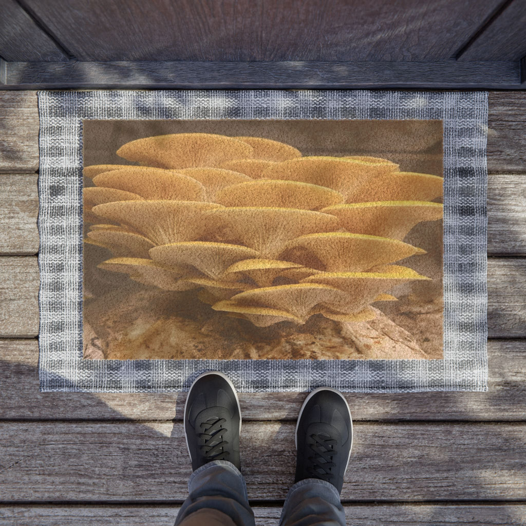 Natural Mushroom Shelf Doormat - Botanical Fungi Welcome Mat