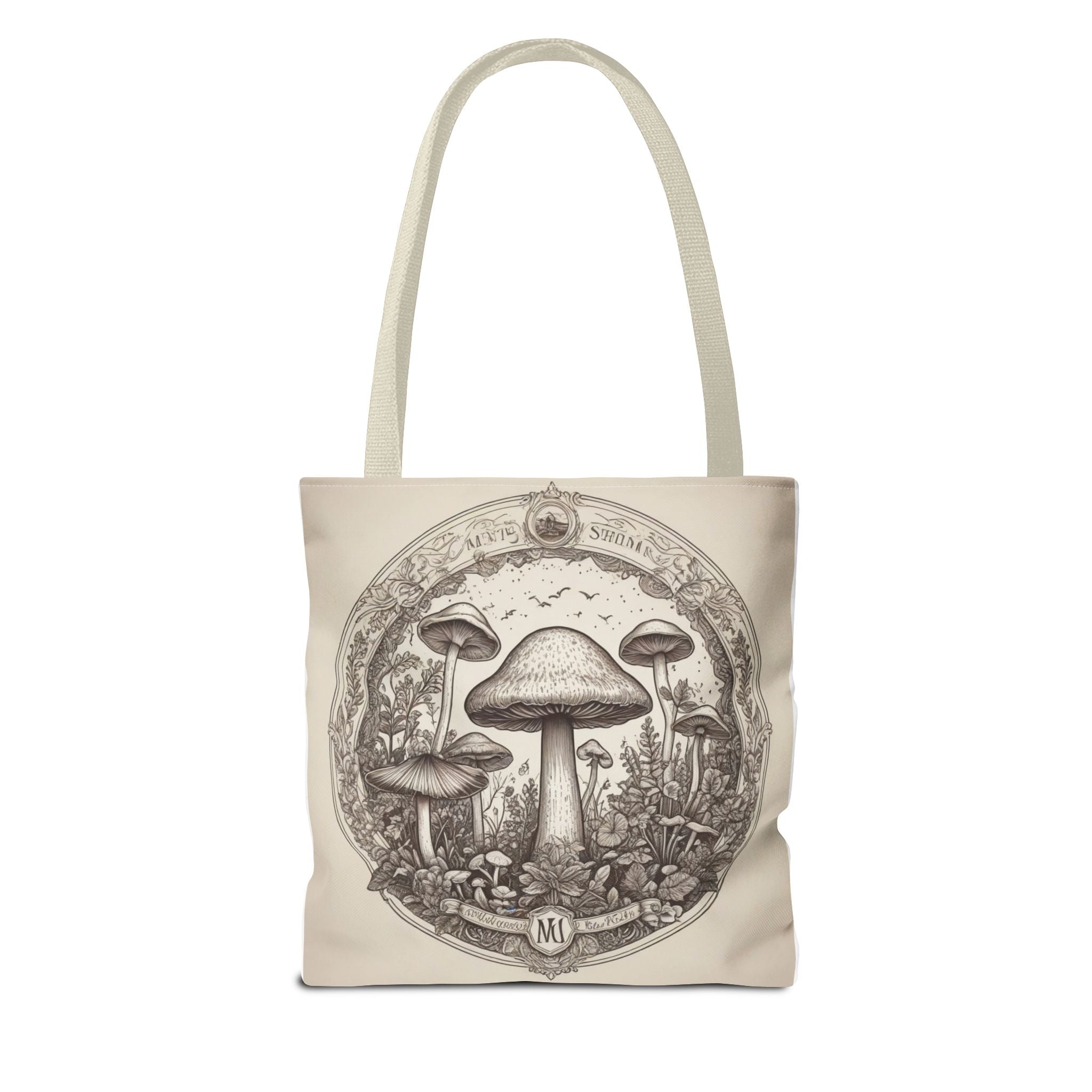Mystic Shroom Circle Tote Bag – Where Art Nouveau Meets Nature