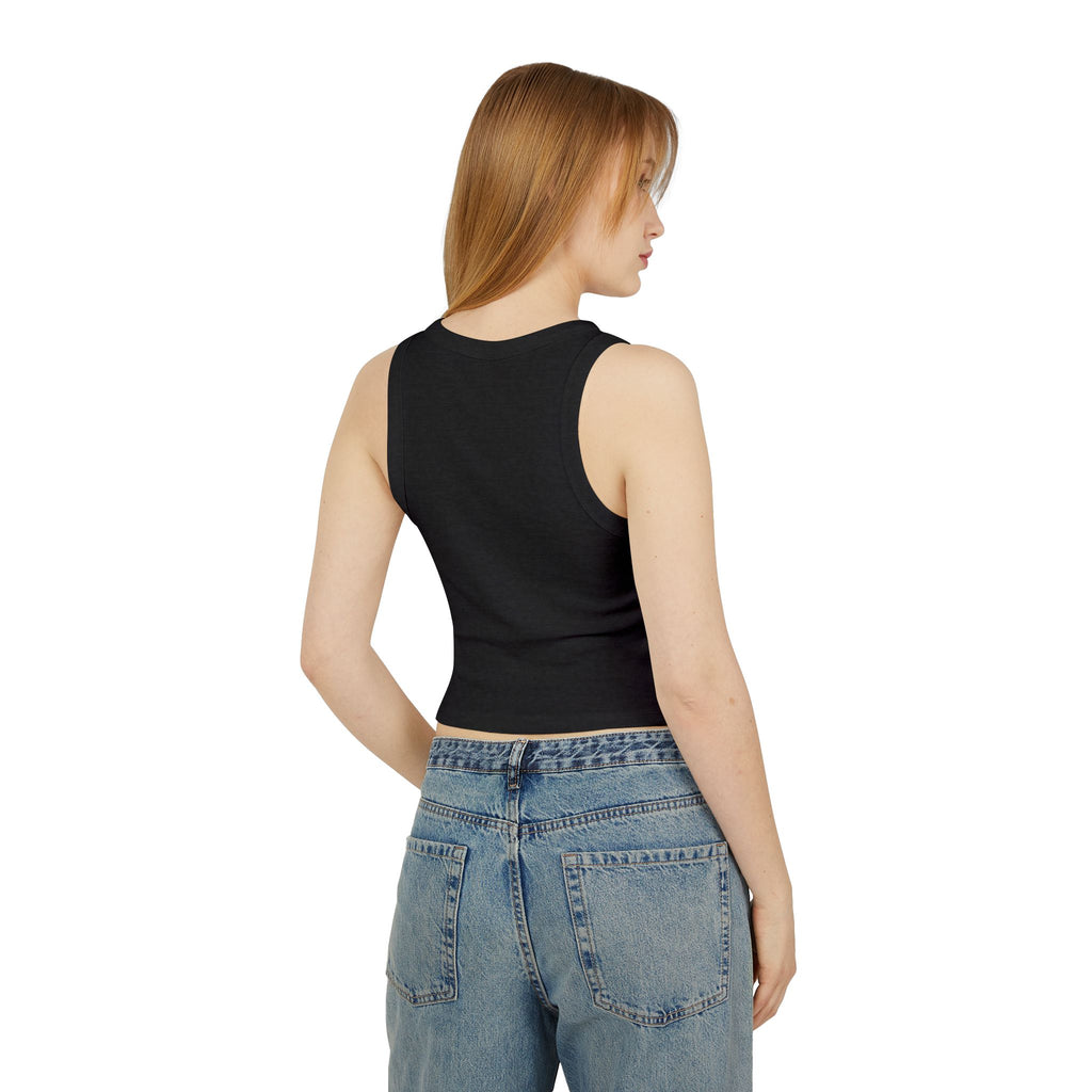 Portland Mushroom Graphic Tank — Women's Crop Racerback Tank Top