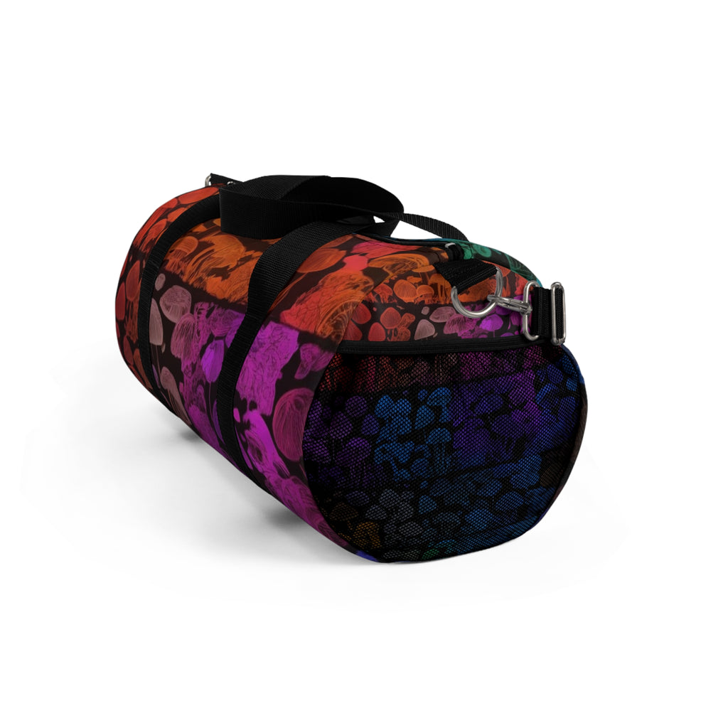 Mushroom Skull Gradient Duffel Bag — Colorful Psychedelic Travel Bag