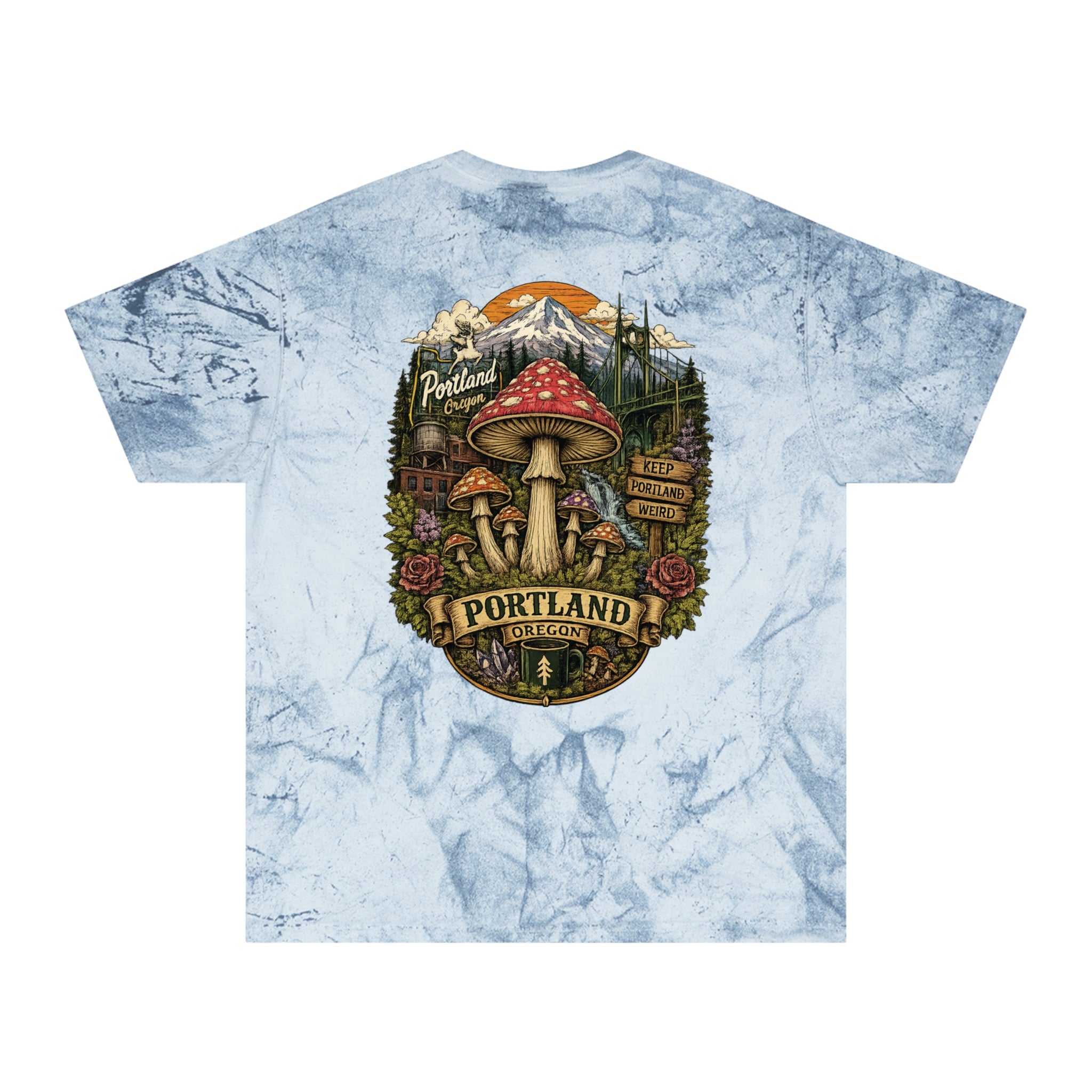 City: Portland Mushroom Vintage T-Shirt
