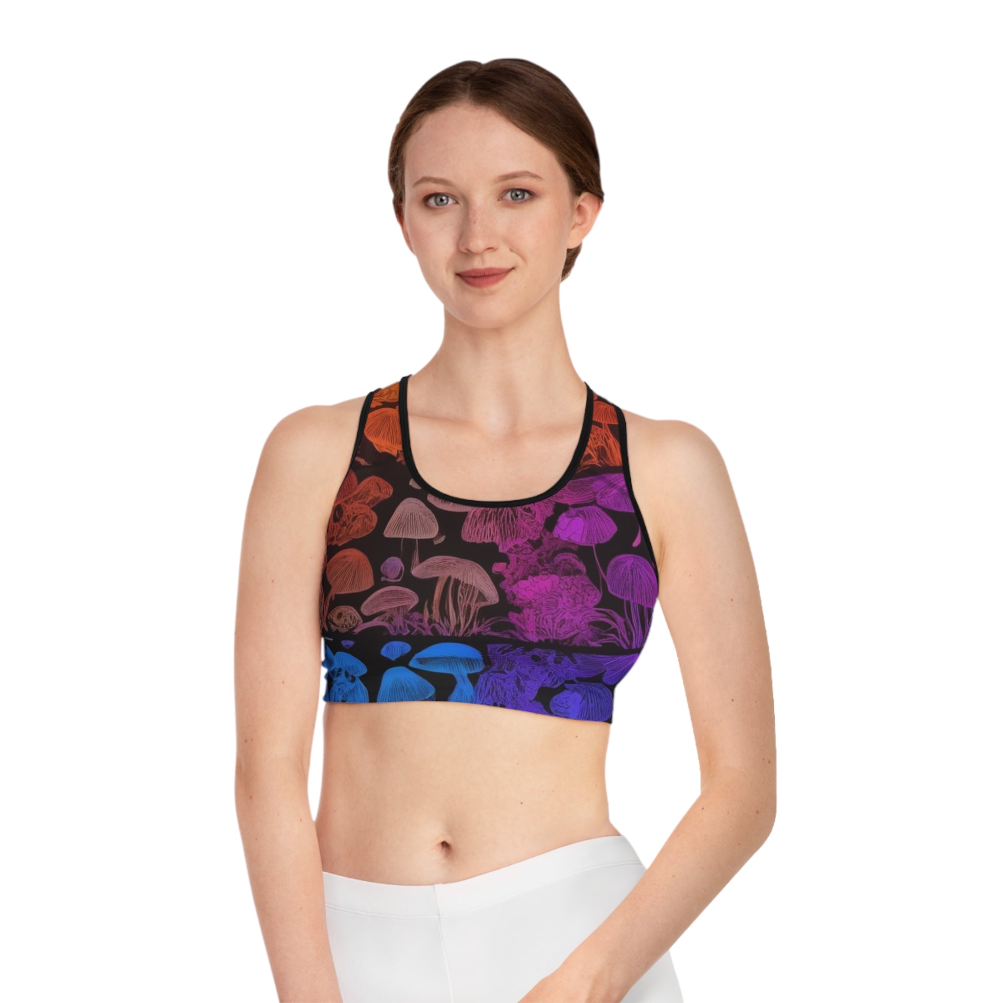 Supportive Myco Glow Sports Bra Stunning. Spore-tacular