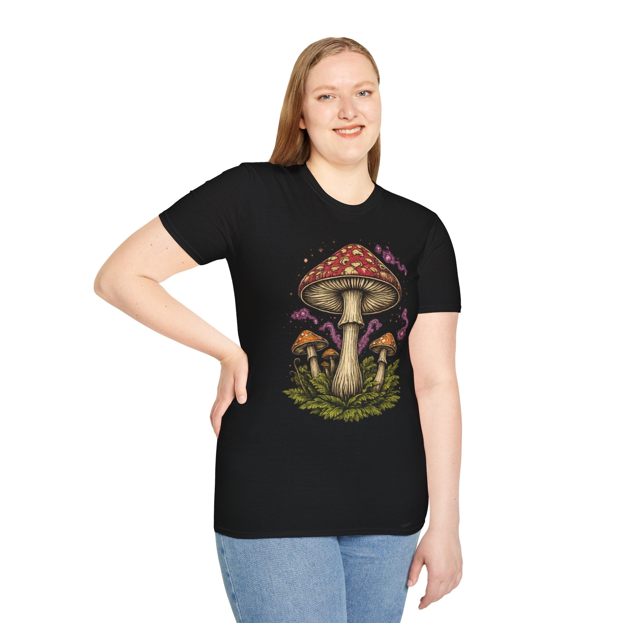 City: Portland Mushroom Magic T-Shirt — Vintage Red Toadstool Illustration