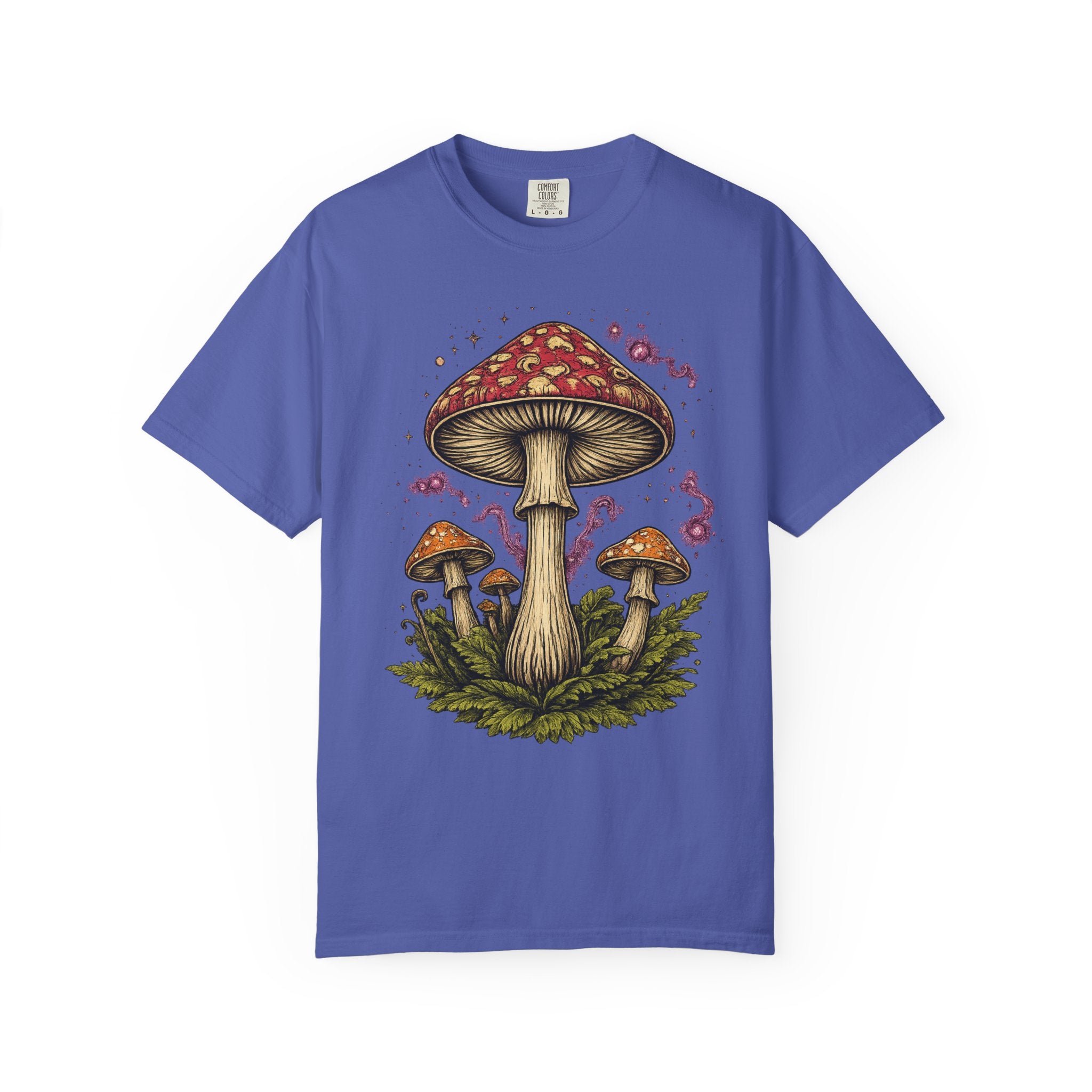 City: Portland Mushroom Graphic T-Shirt — Vintage Forest Amanita Design