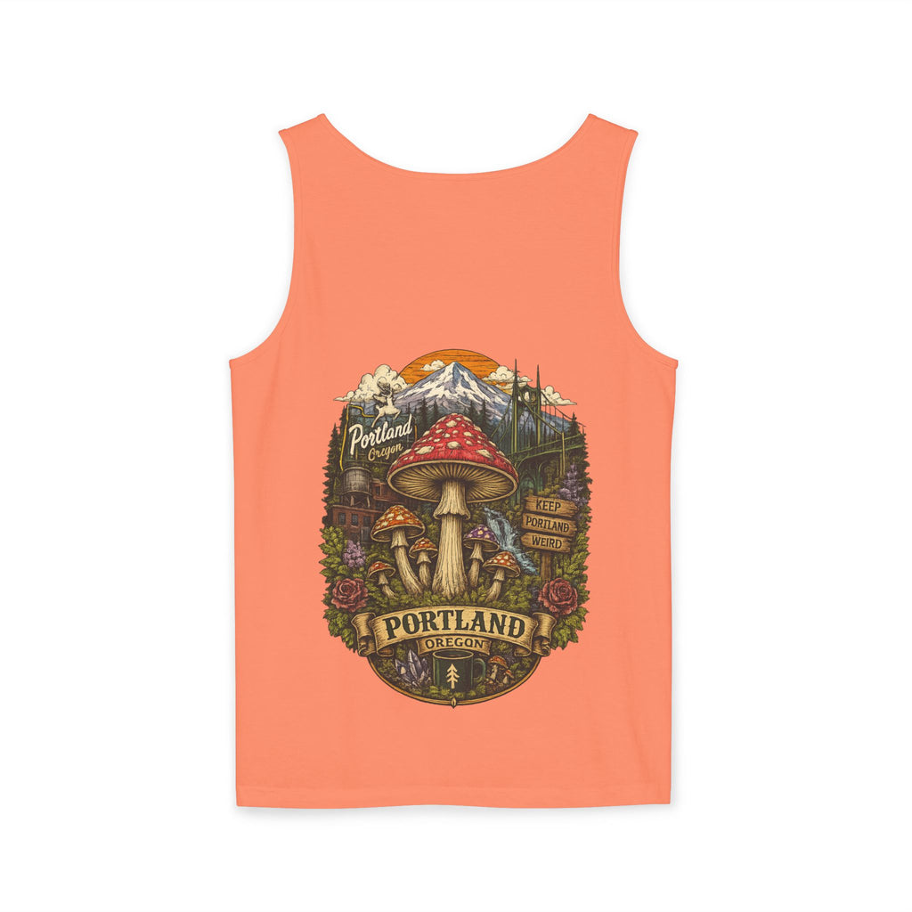City: Portland Mushroom Tank Top — Psychedelic Forest Graphic Tank
