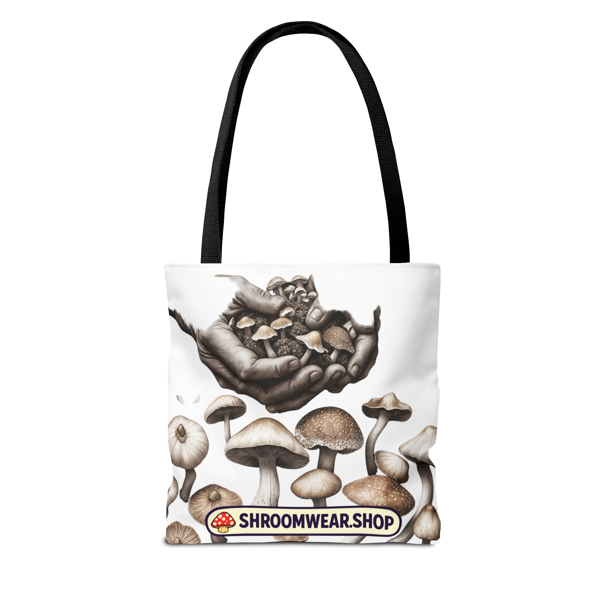 Tote Bag: Mushroom Tote Bag — Hand-Harvested Fungi Illustration Tote
