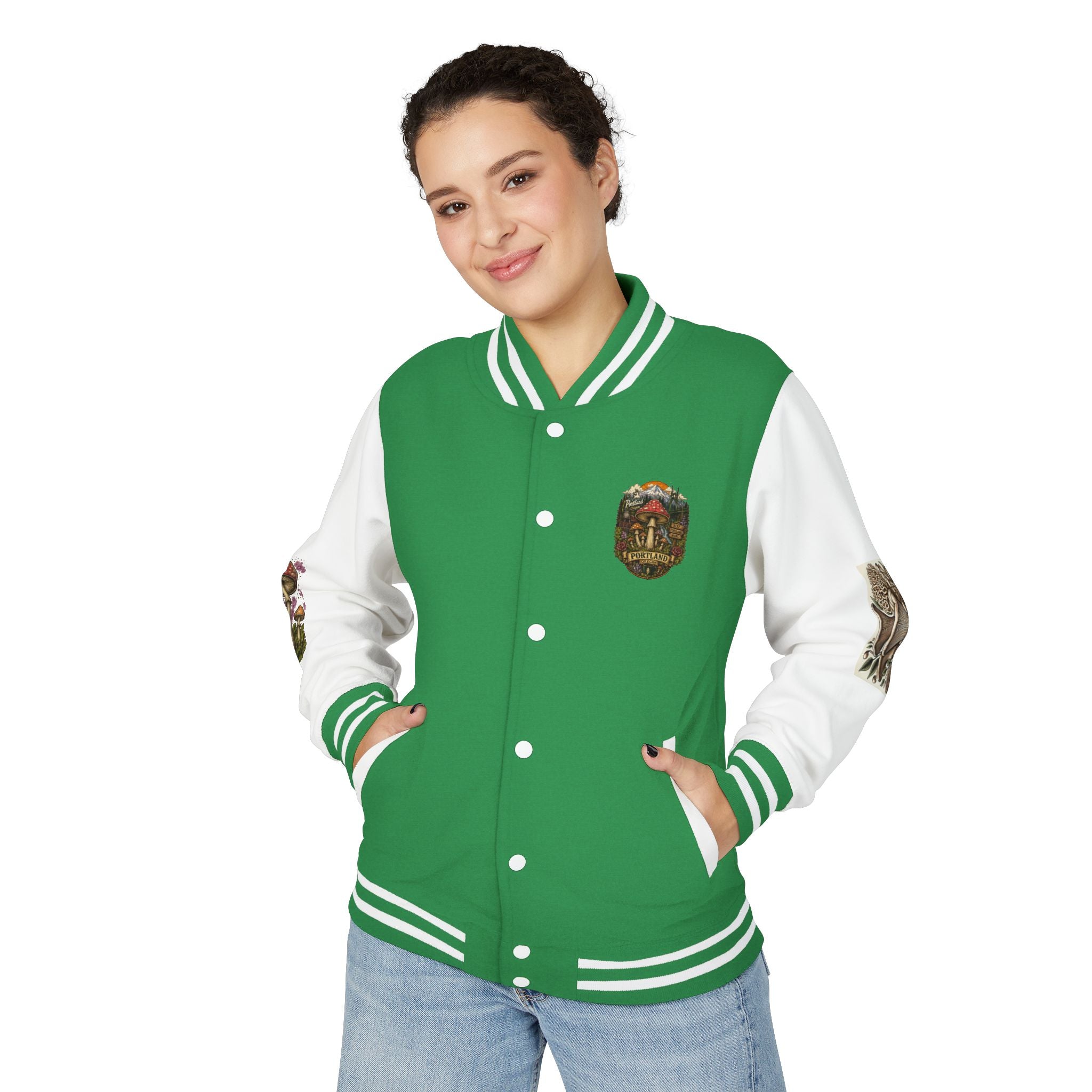 Portland Mushroom Patch Letterman Jacket