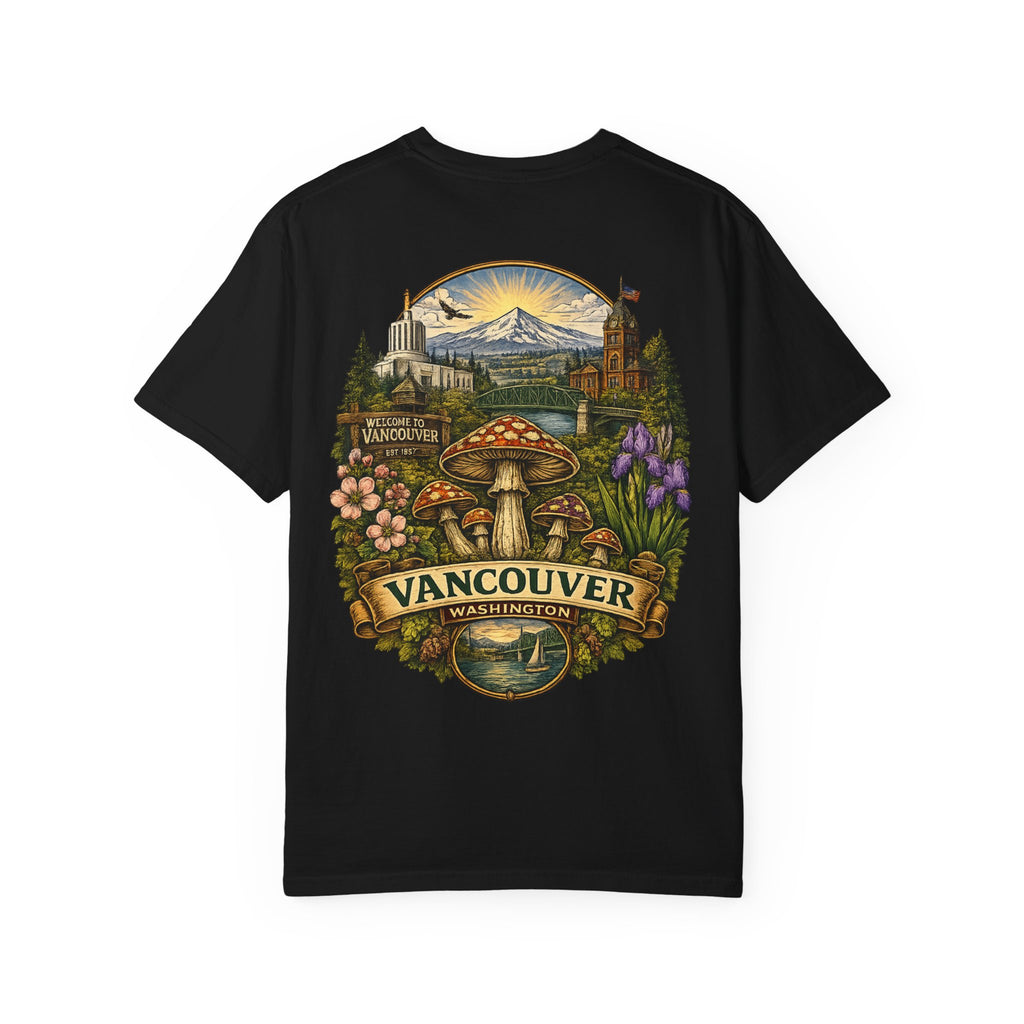 City: Lake Oswego Mushroom T-Shirt — Vintage Nature & Psychedelic Fungi Design