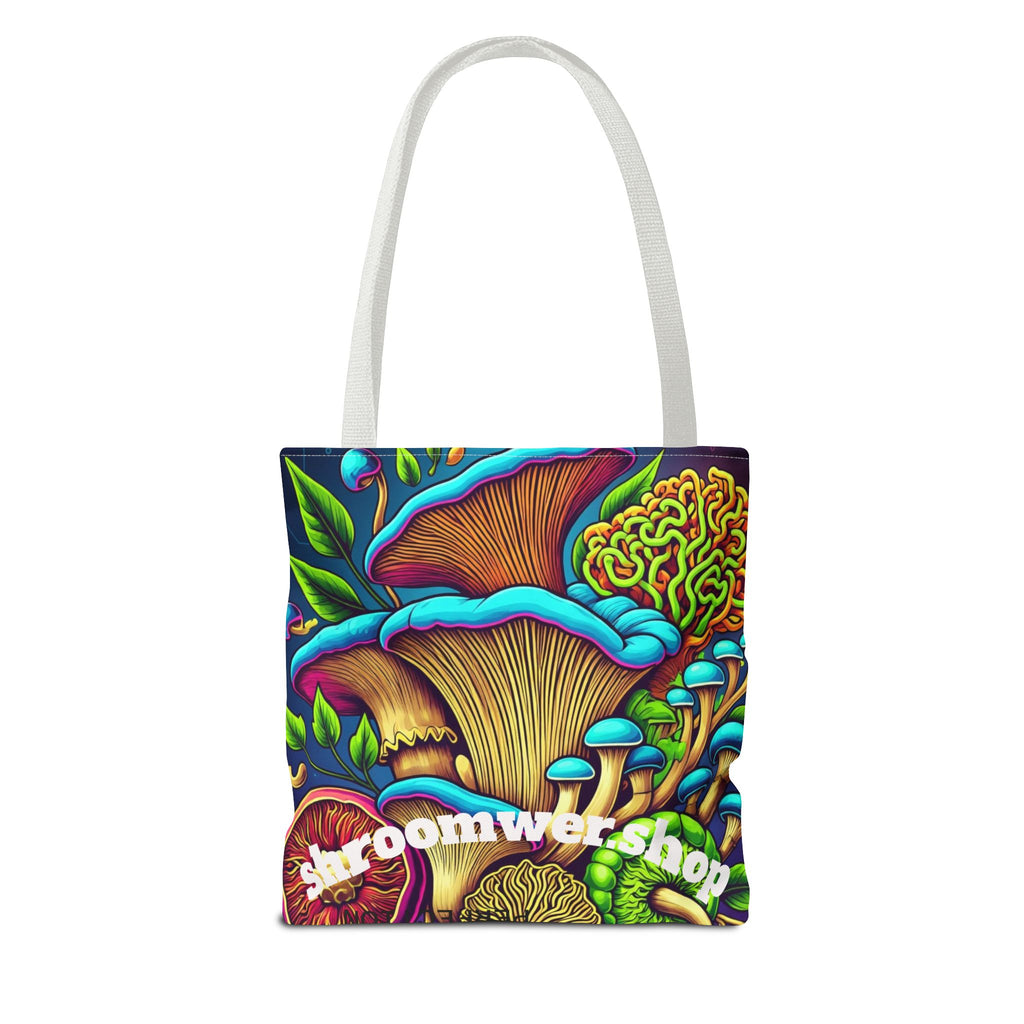 Bag: Mushroom Art Tote Bag – Psychedelic Fungi All-Over Print Eco Tote