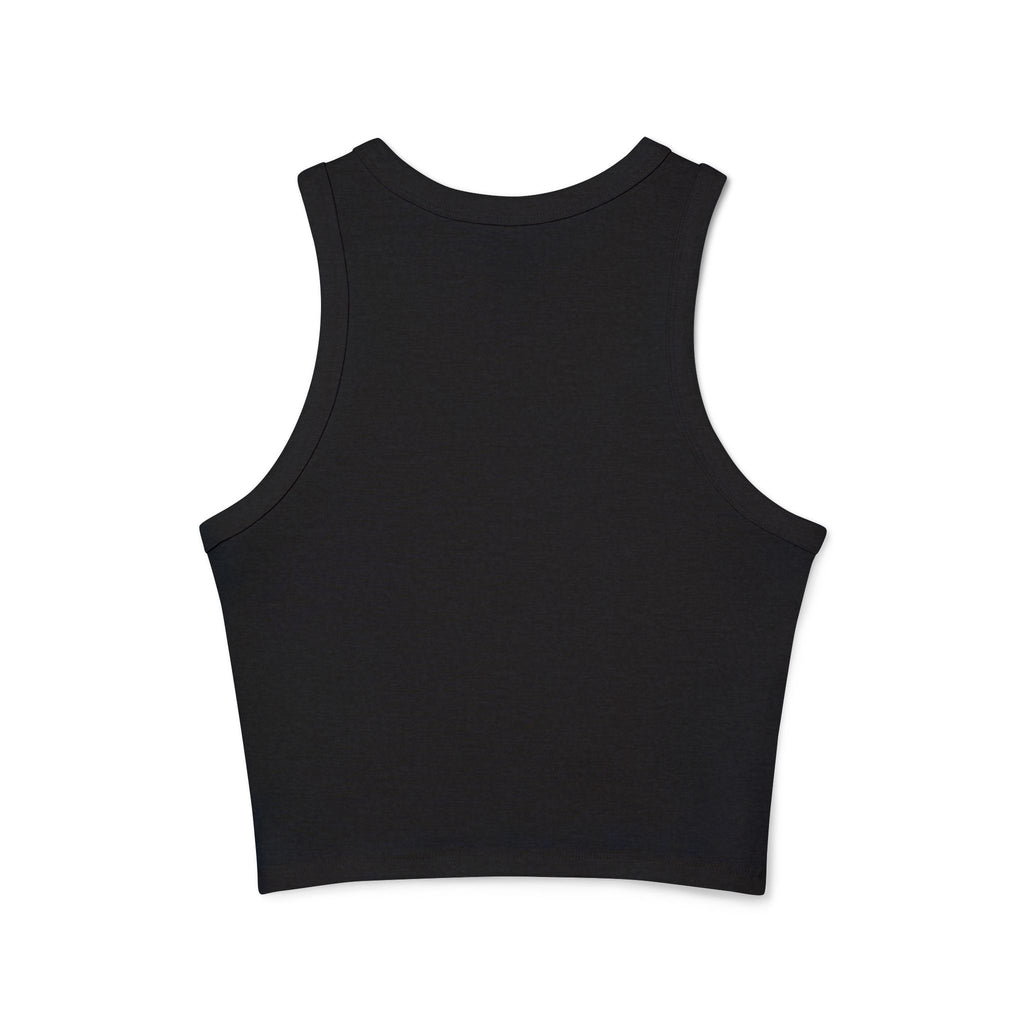 Portland Mushroom Graphic Tank — Women's Crop Racerback Tank Top