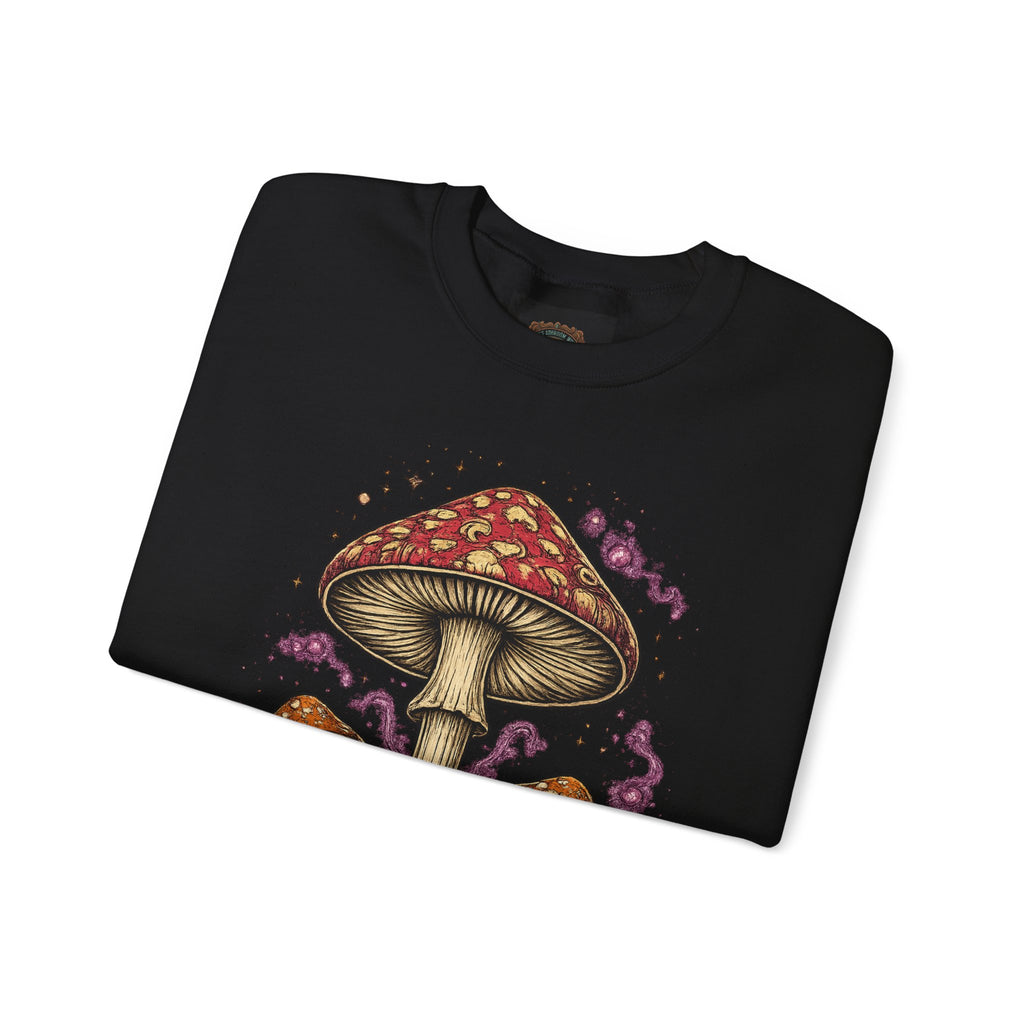 City:  Vancouver Crewneck Sweatshirt — Scenic Pacific Northwest Fungi Design