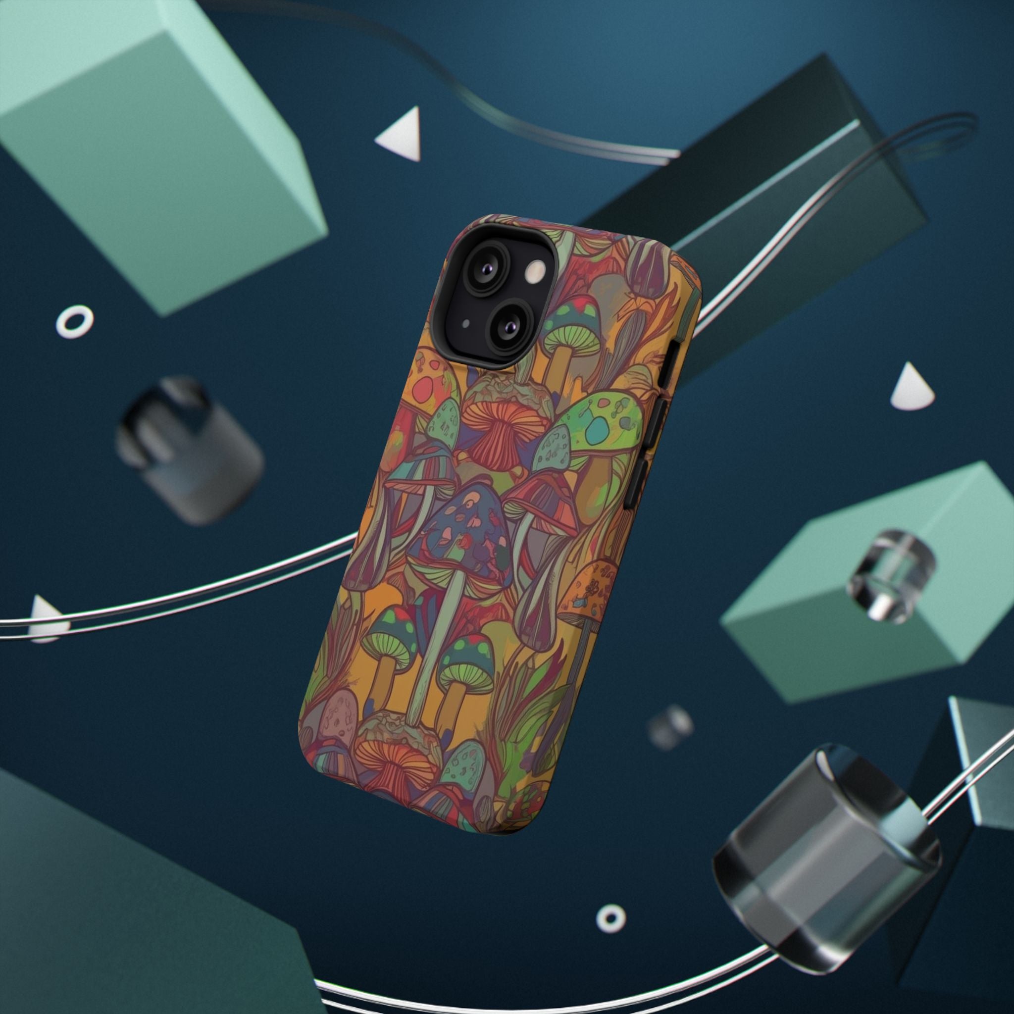 Mushroom Grove Impact-Resistant Case, Unique Phone Cover for Nature Lovers, Mushroom Art Gifts, Phone Accessories for Festivals, [...]