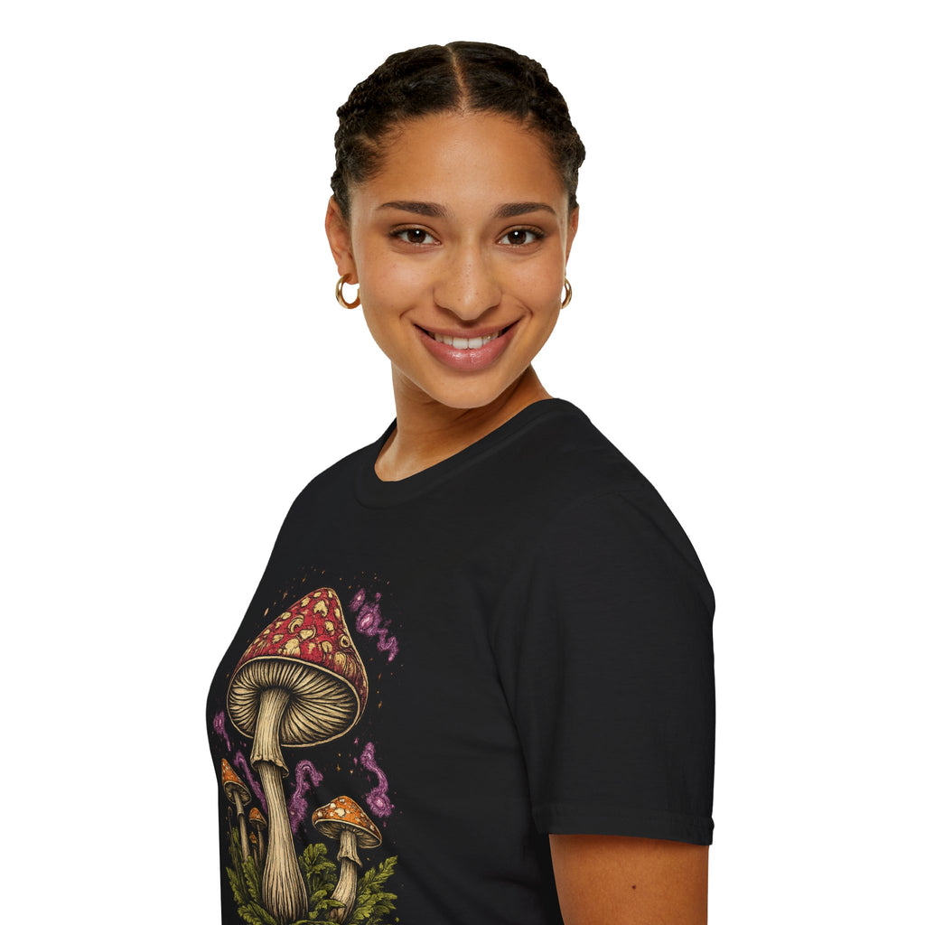 City: Gresham Psychedelic Mushroom Graphic T-Shirt — Red Amanita Illustration