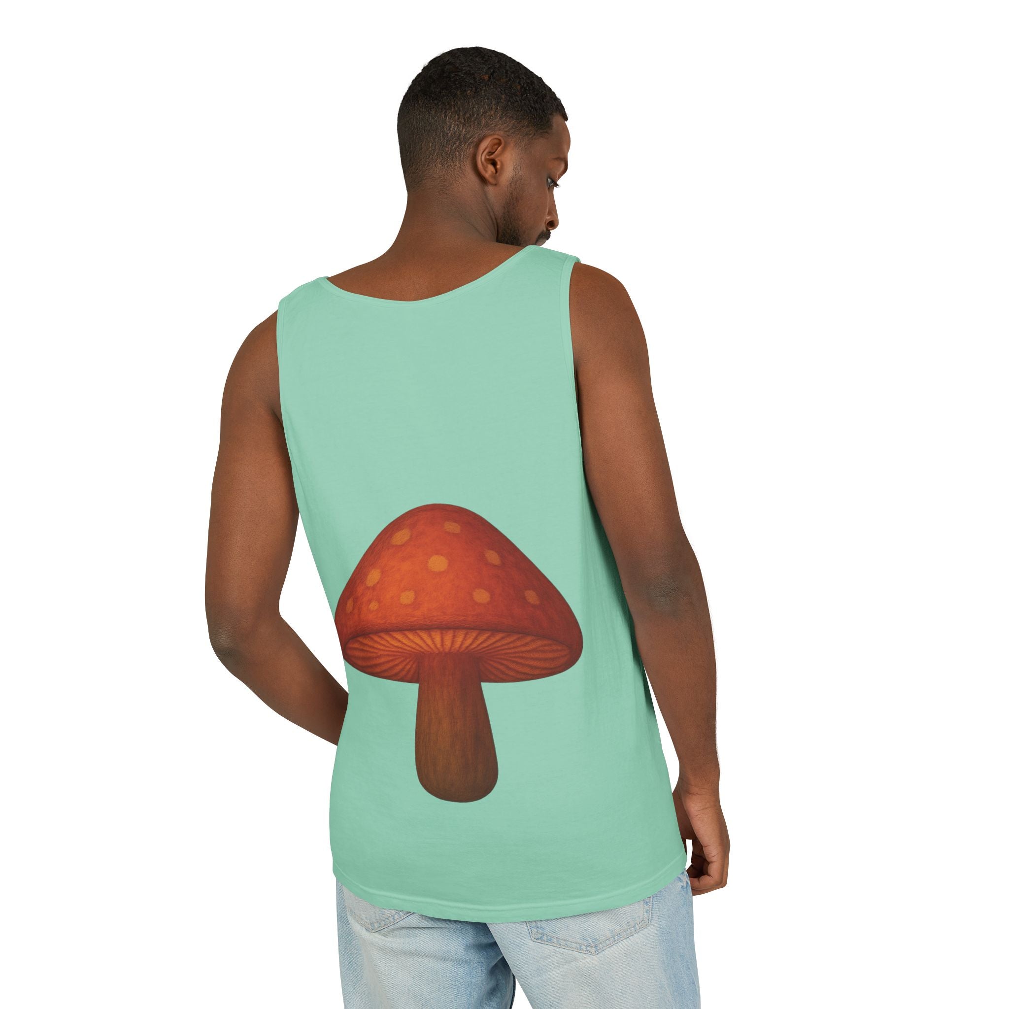 City: Portland Mushroom Tank Top — Vintage Forest Travel Graphic
