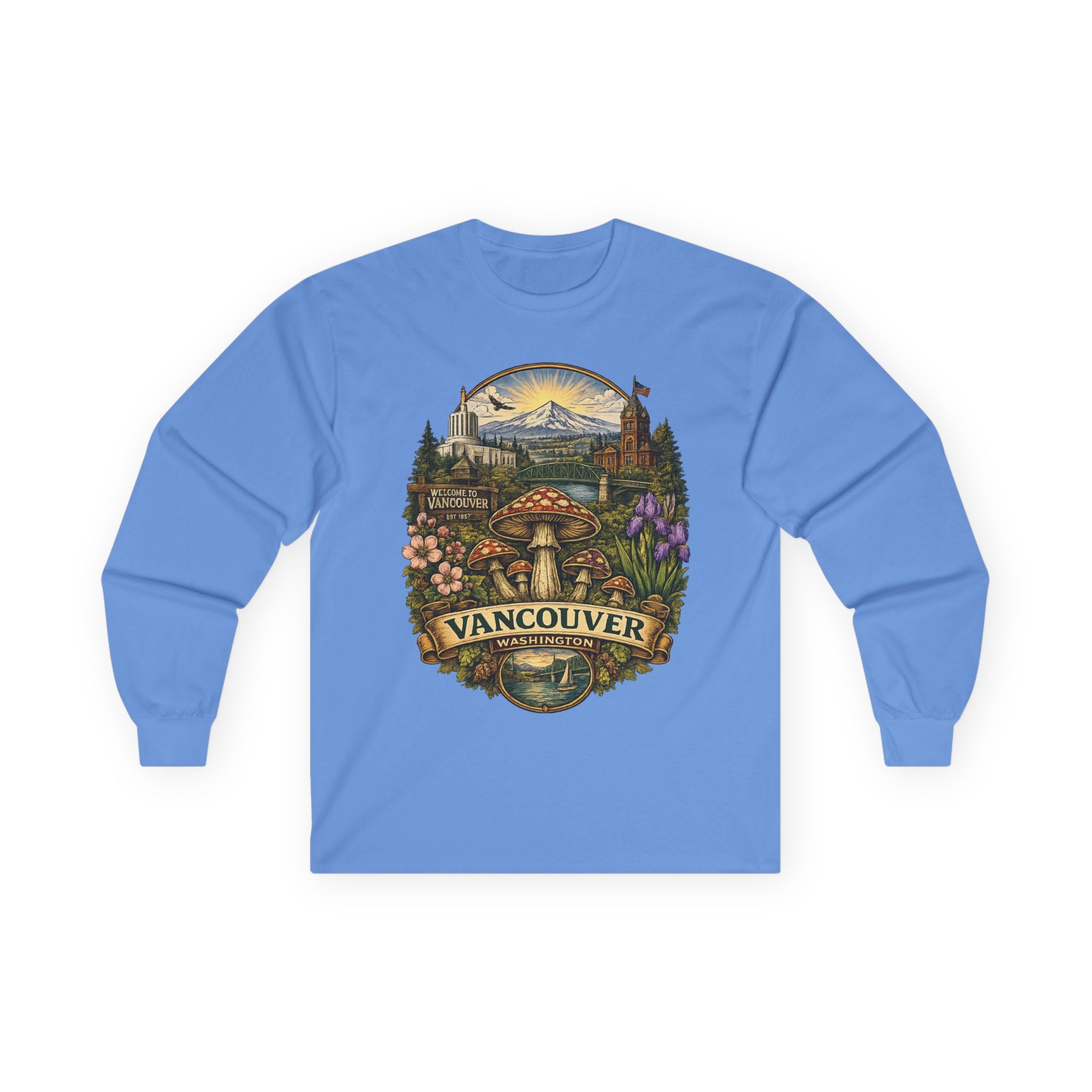 City: Vancouver Mushroom Graphic Long Sleeve Tee