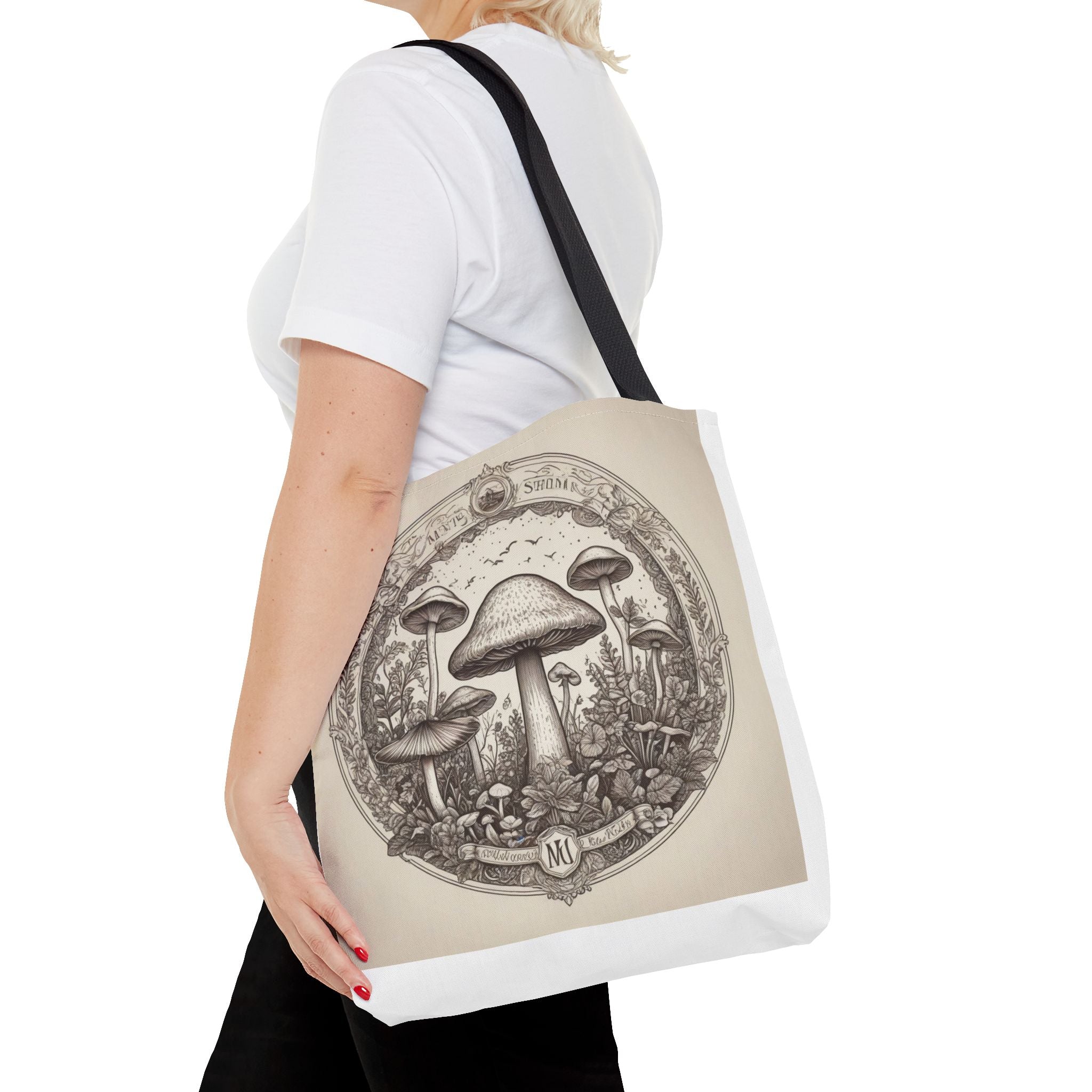 Mystic Shroom Circle Tote Bag – Where Art Nouveau Meets Nature