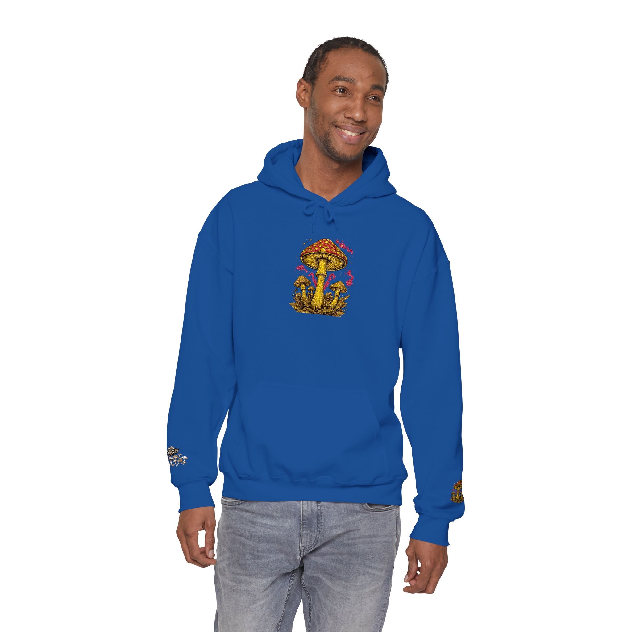 Mushroom Grove Hoodie – Whimsical Autumn Forest Mushroom Sweatshirt
