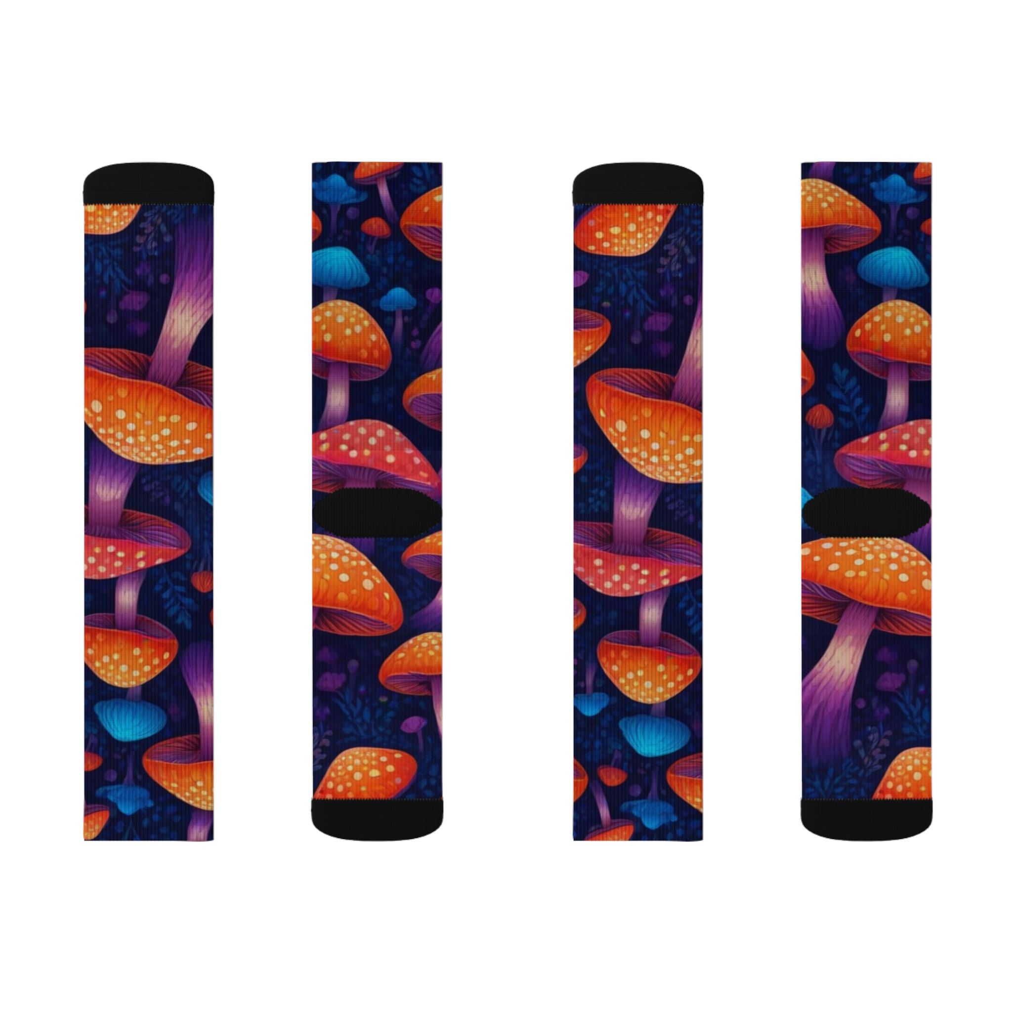 Socks: Colorful Mushroom Pattern Socks, Unique Gift for Fungi Lovers, Fun Fashion Socks, Cozy Home Accessories, Quirky Sock Gift