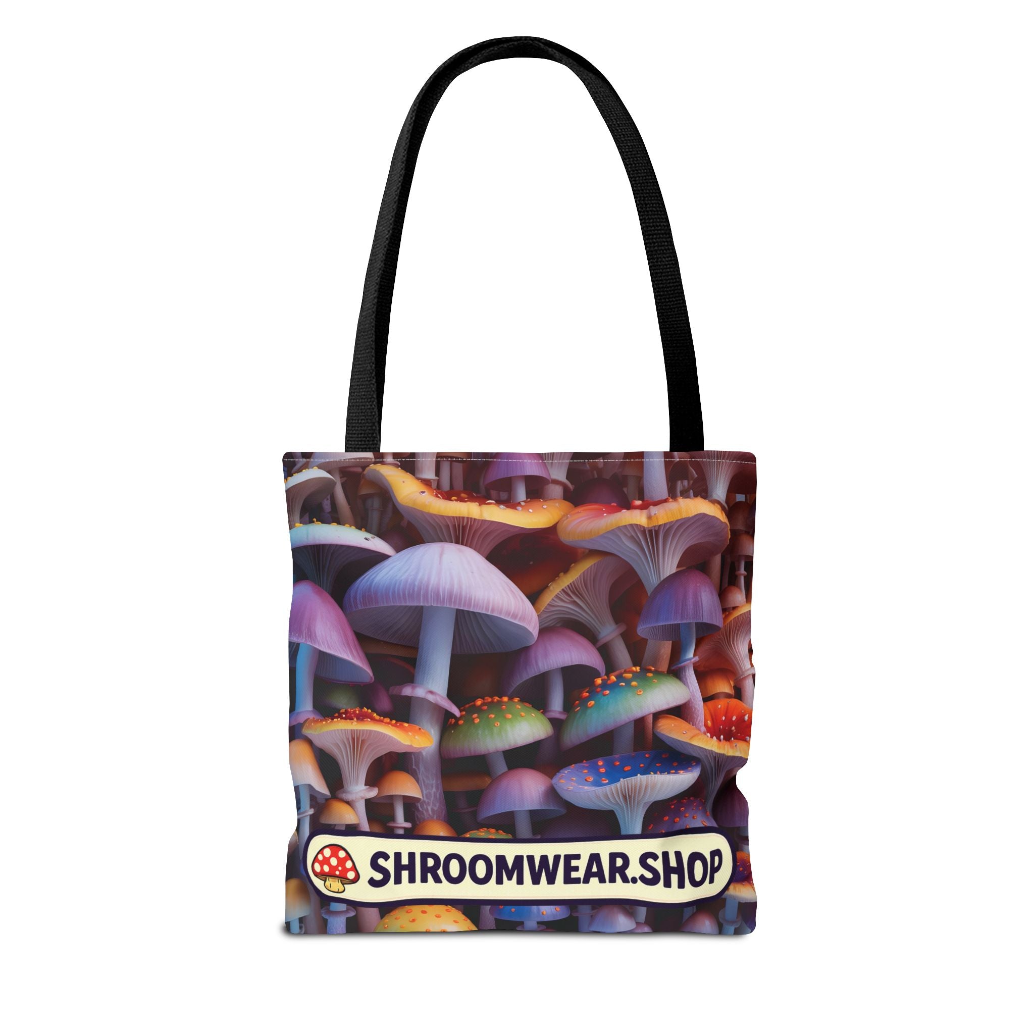 Tote Bag: Psychedelic Mushroom Tote Bag — Colorful Shroom Print Tote