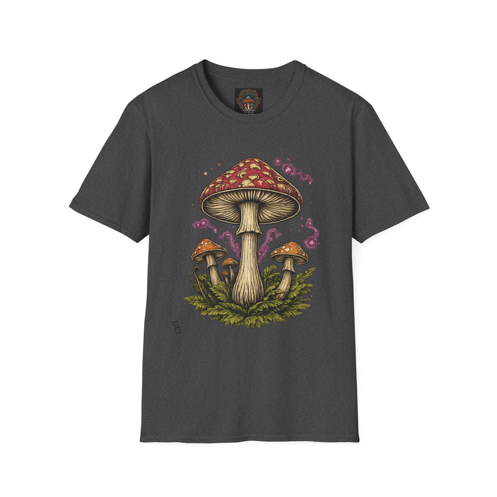 City: Vancouver Mushroom Illustration T-Shirt – Vintage Red Toadstool Graphic