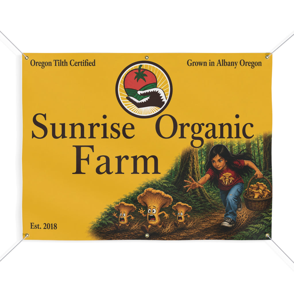 Sunrise Organic Farm Matte Banner – Farmhouse Organic Produce Sign