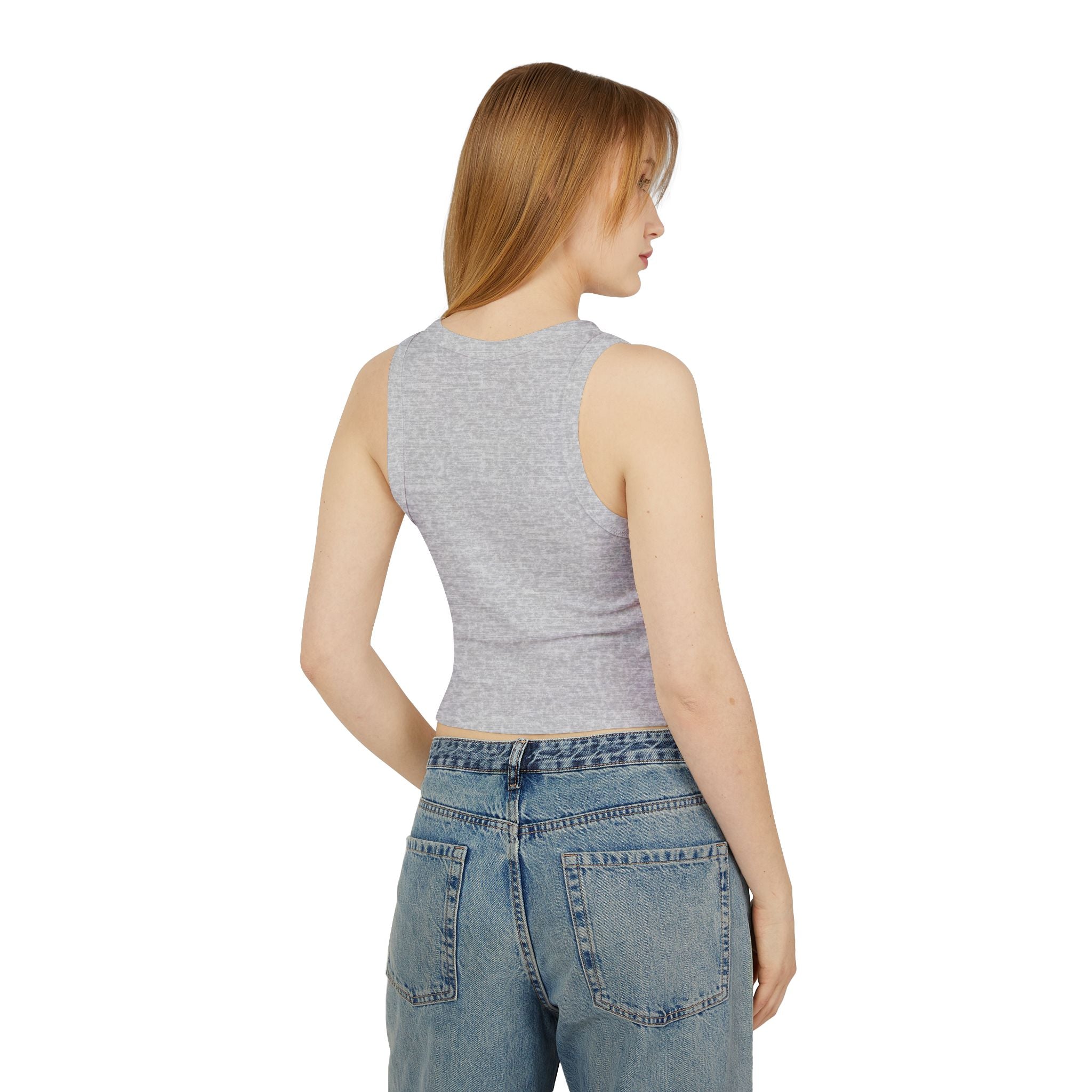 Portland Mushroom Graphic Tank — Women's Crop Racerback Tank Top
