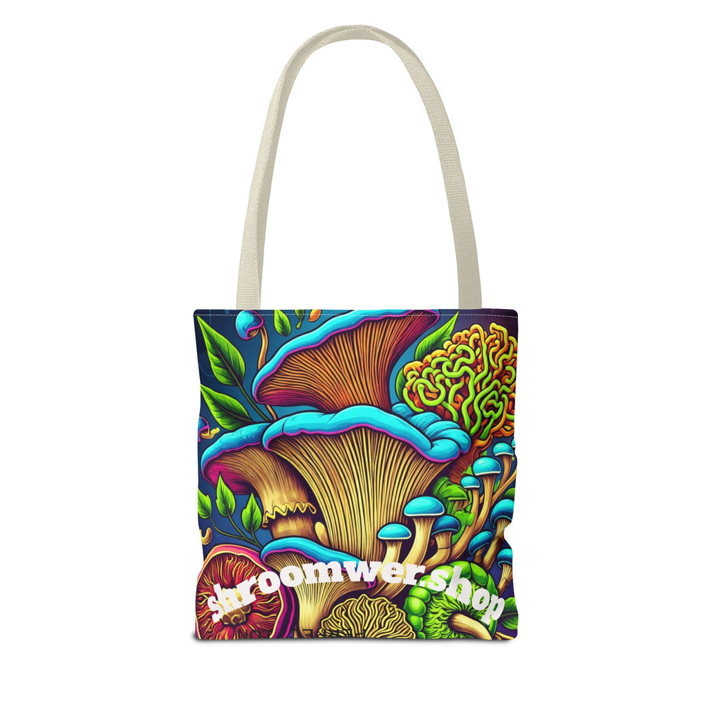 Bag: Mushroom Art Tote Bag – Psychedelic Fungi All-Over Print Eco Tote