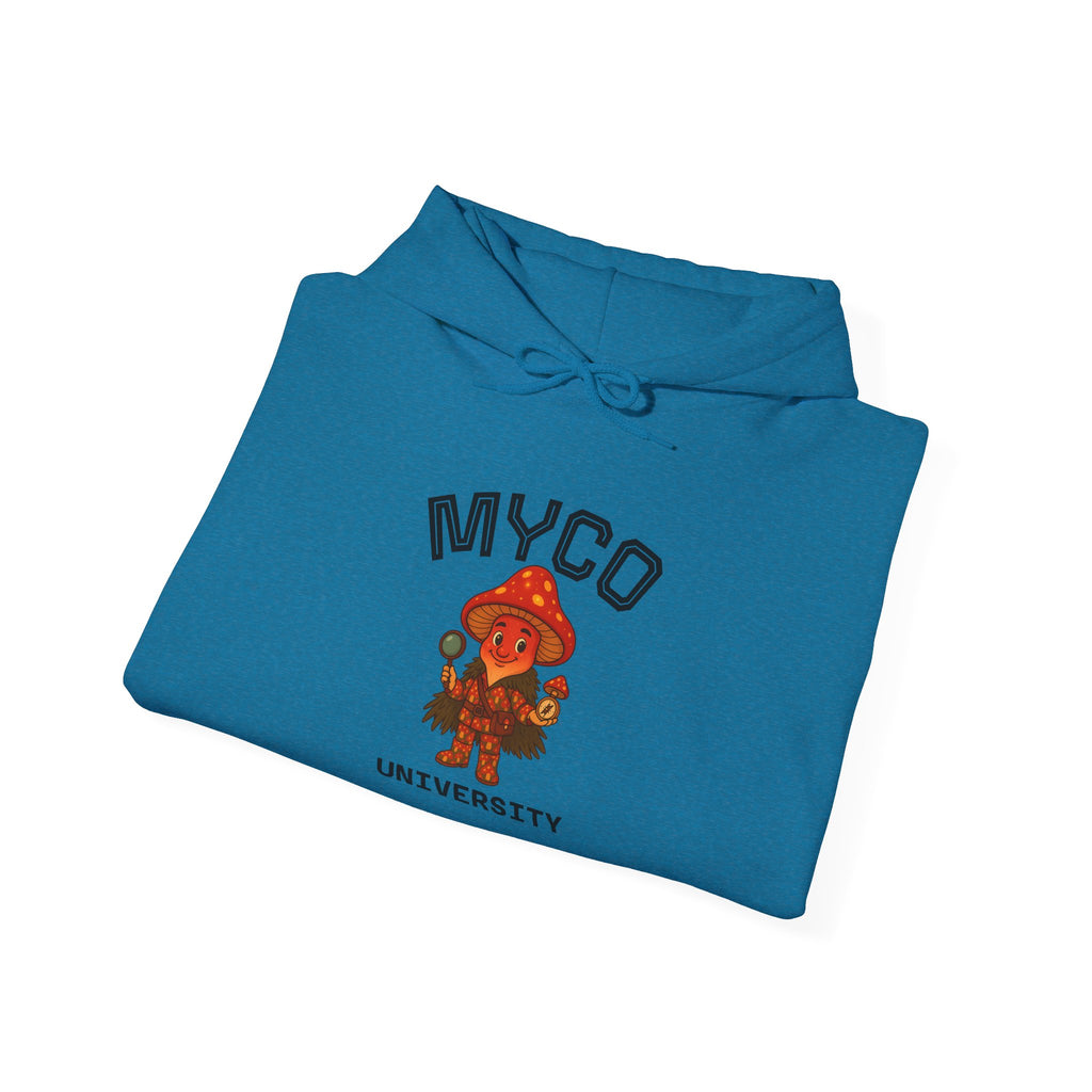 Myco University Lion & Mushroom Hoodie — Psychedelic Lion Graphic Pullover